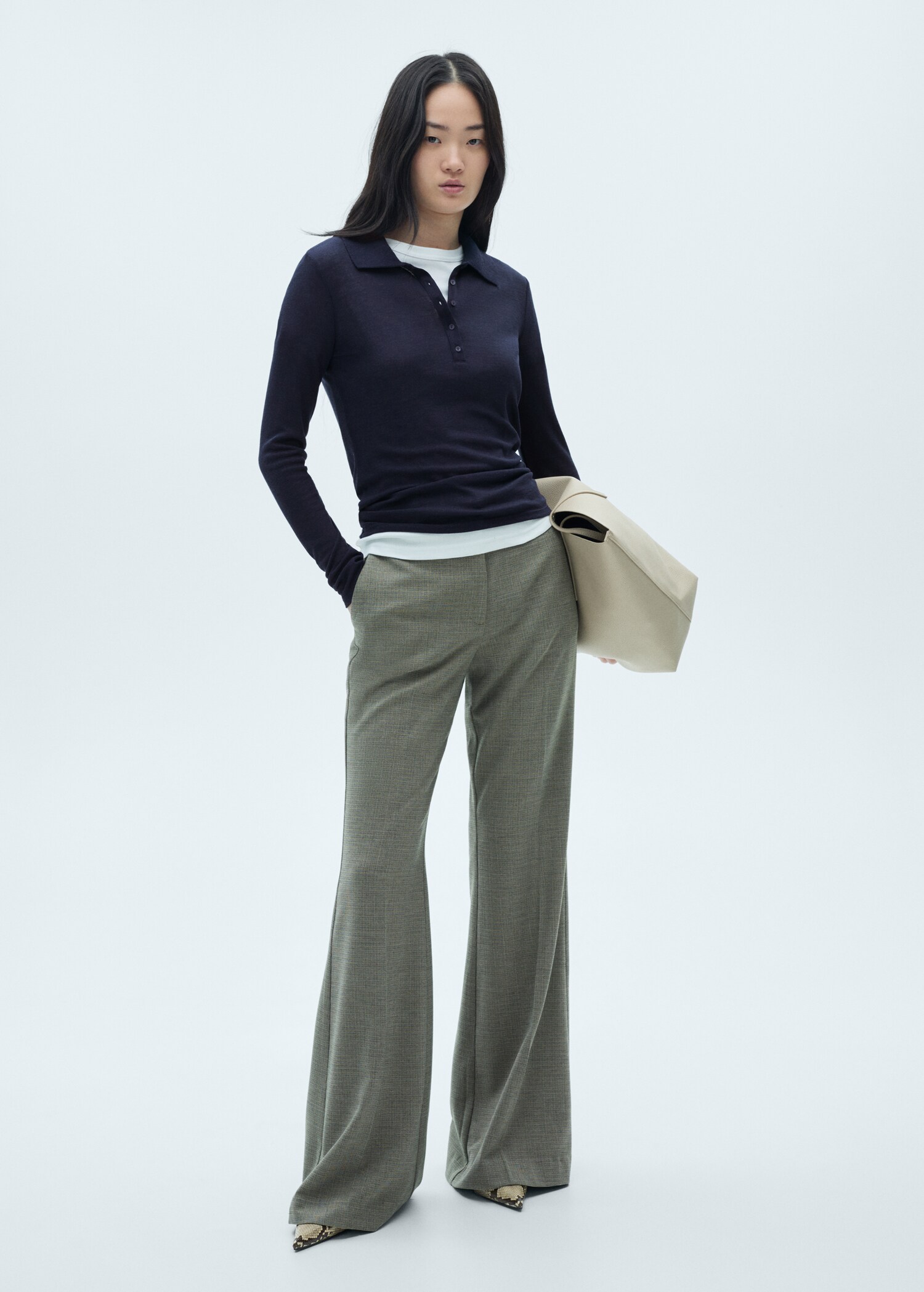 Button-down collar polo shirt - General plane