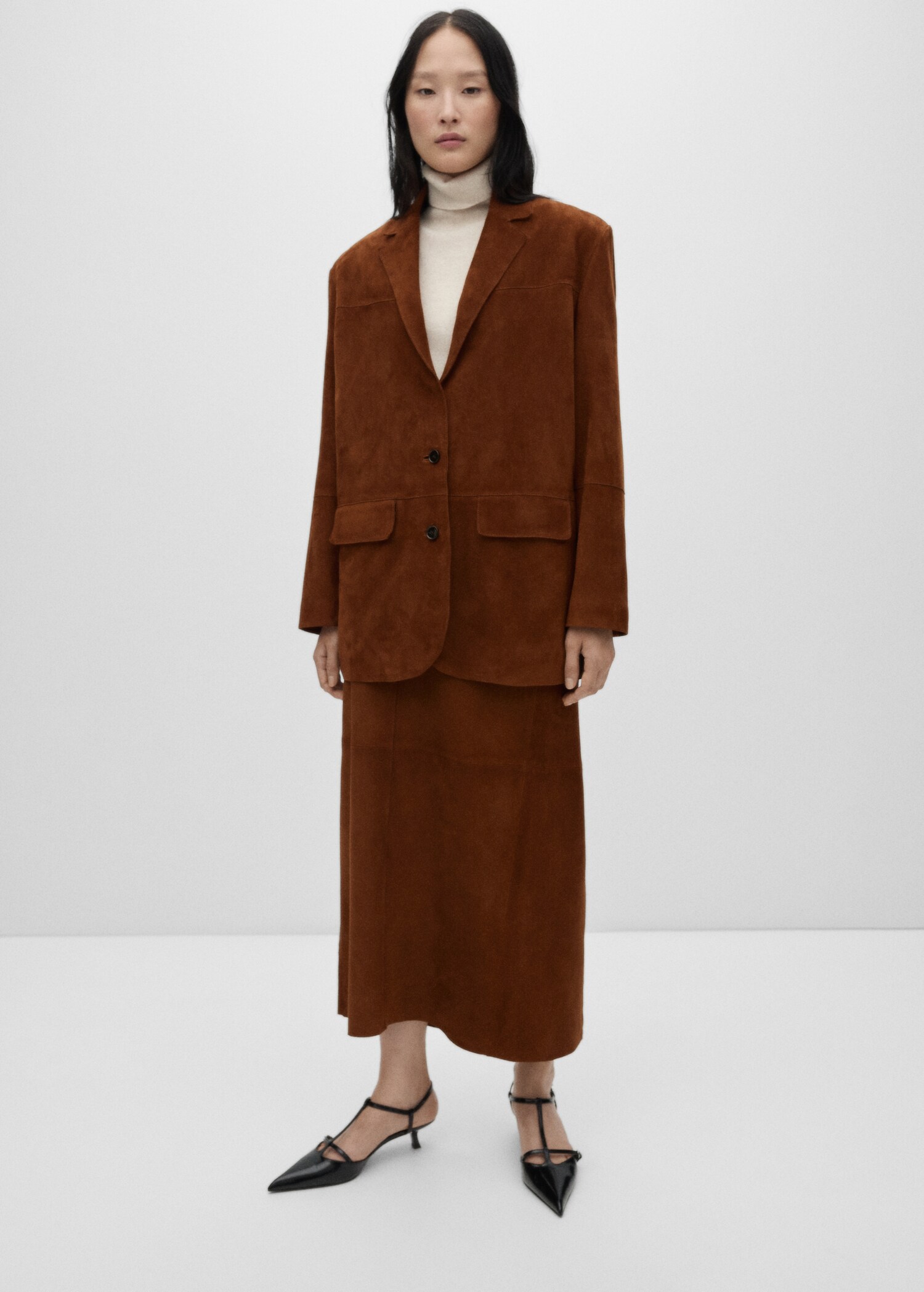 Suede leather blazer - General plane