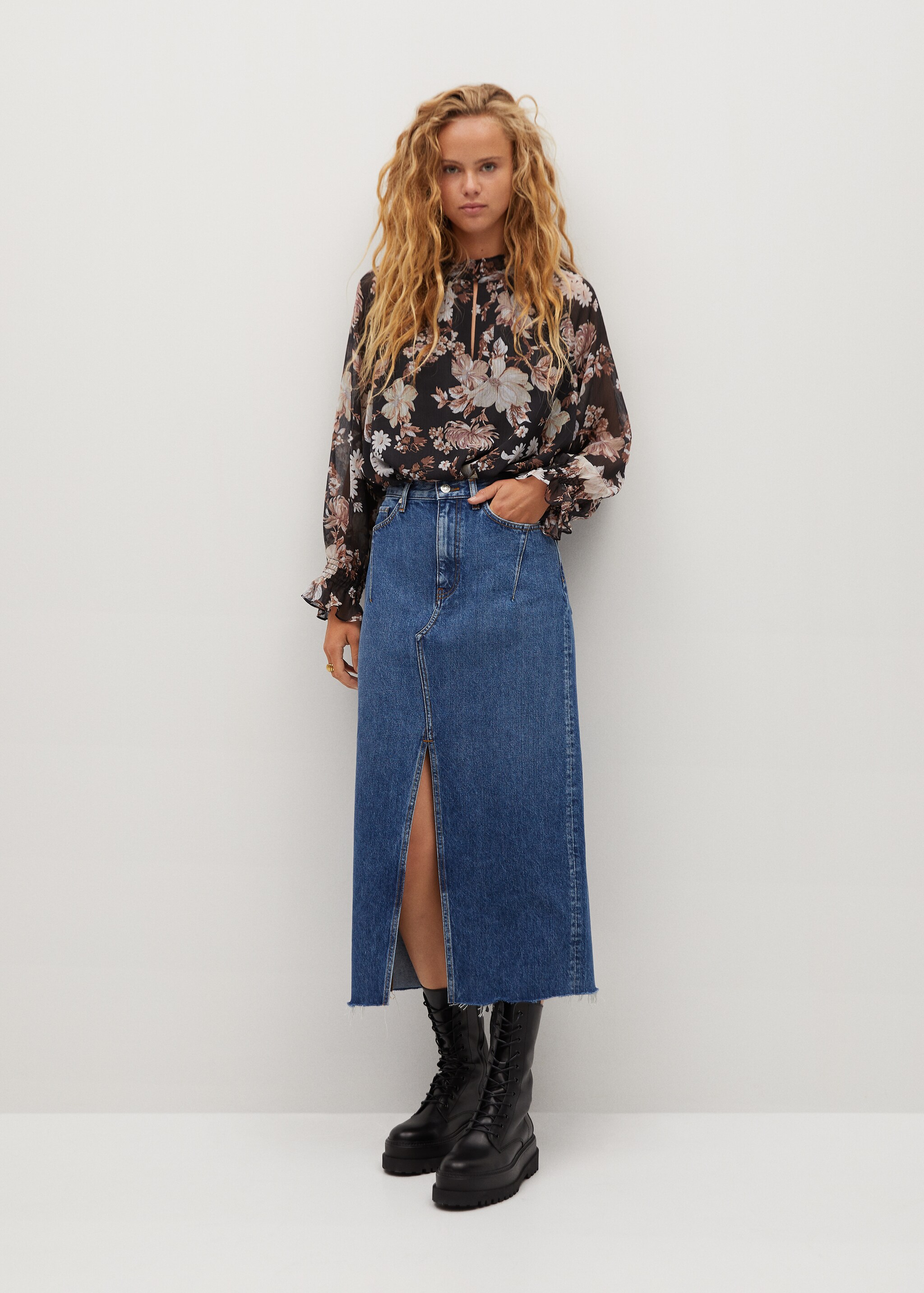 Recycled polyester printed blouse - General plane