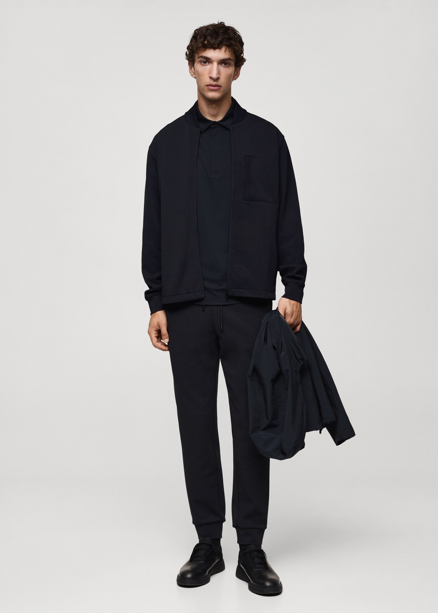 Bomber sweatshirt with anti-odour technology - General plane