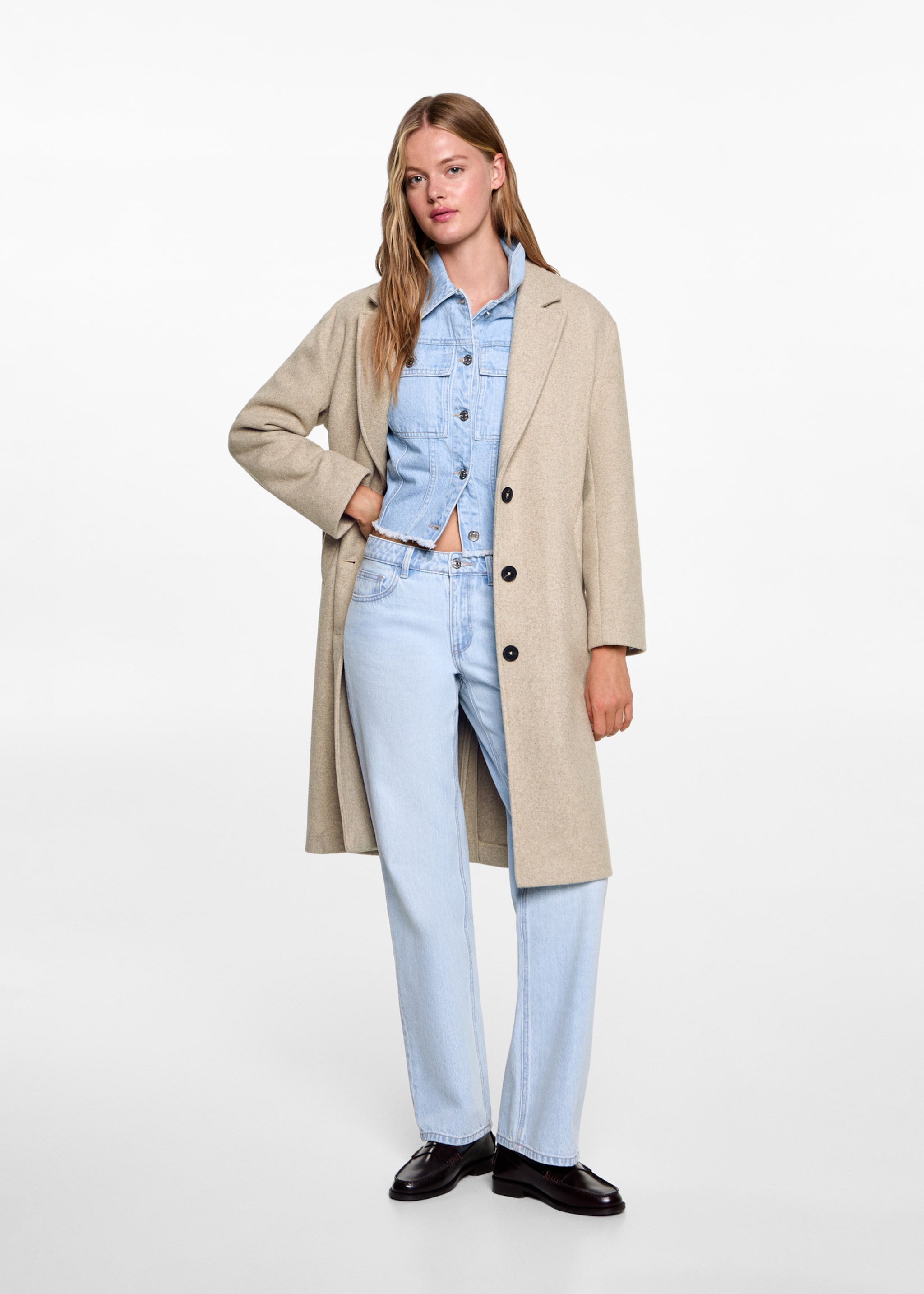 Handmade wool coat - General plane, Medium Brown. Ref: 77066336-00.