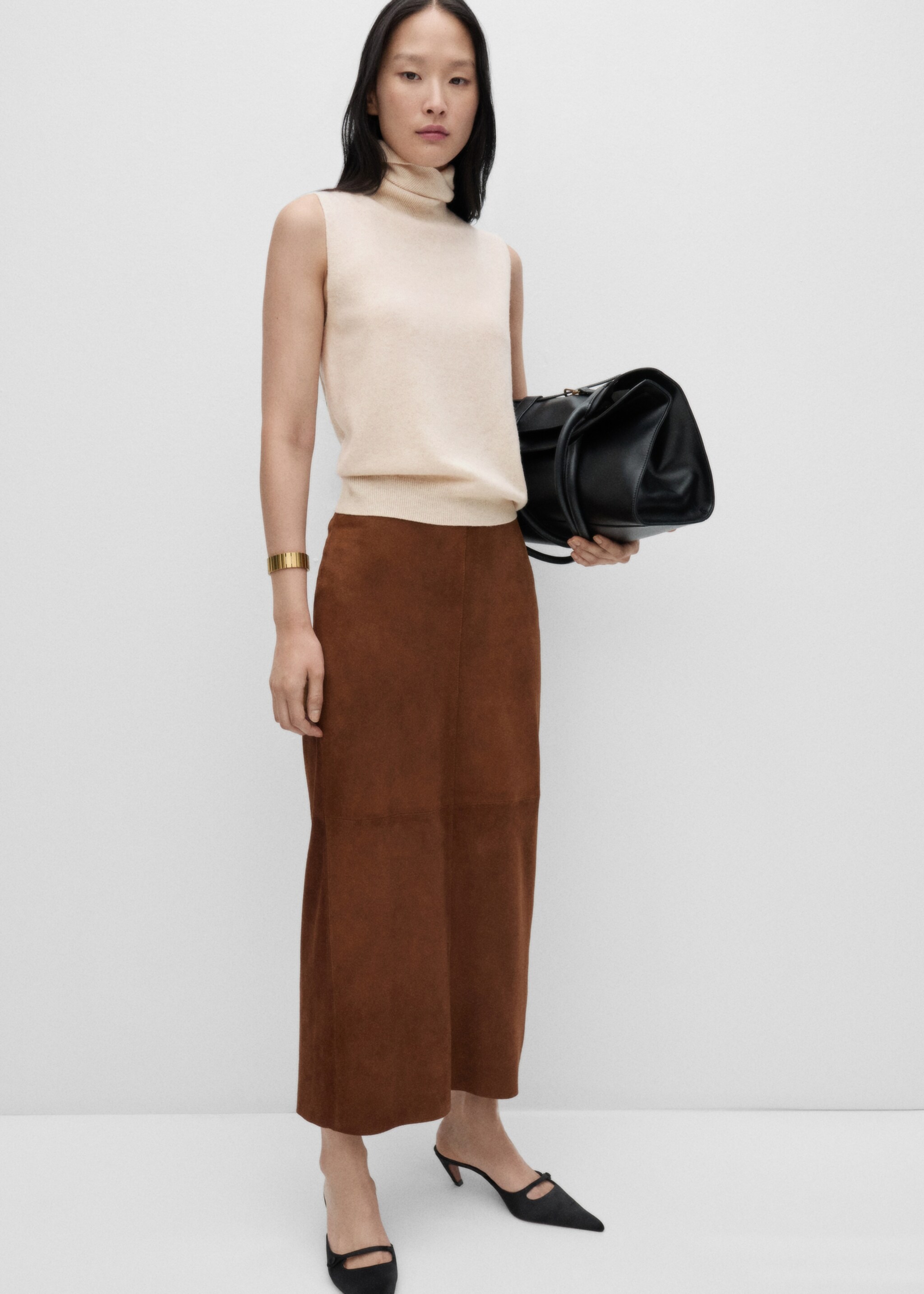 Wool turtleneck top - General plane, Beige. Ref: 77066743-00.