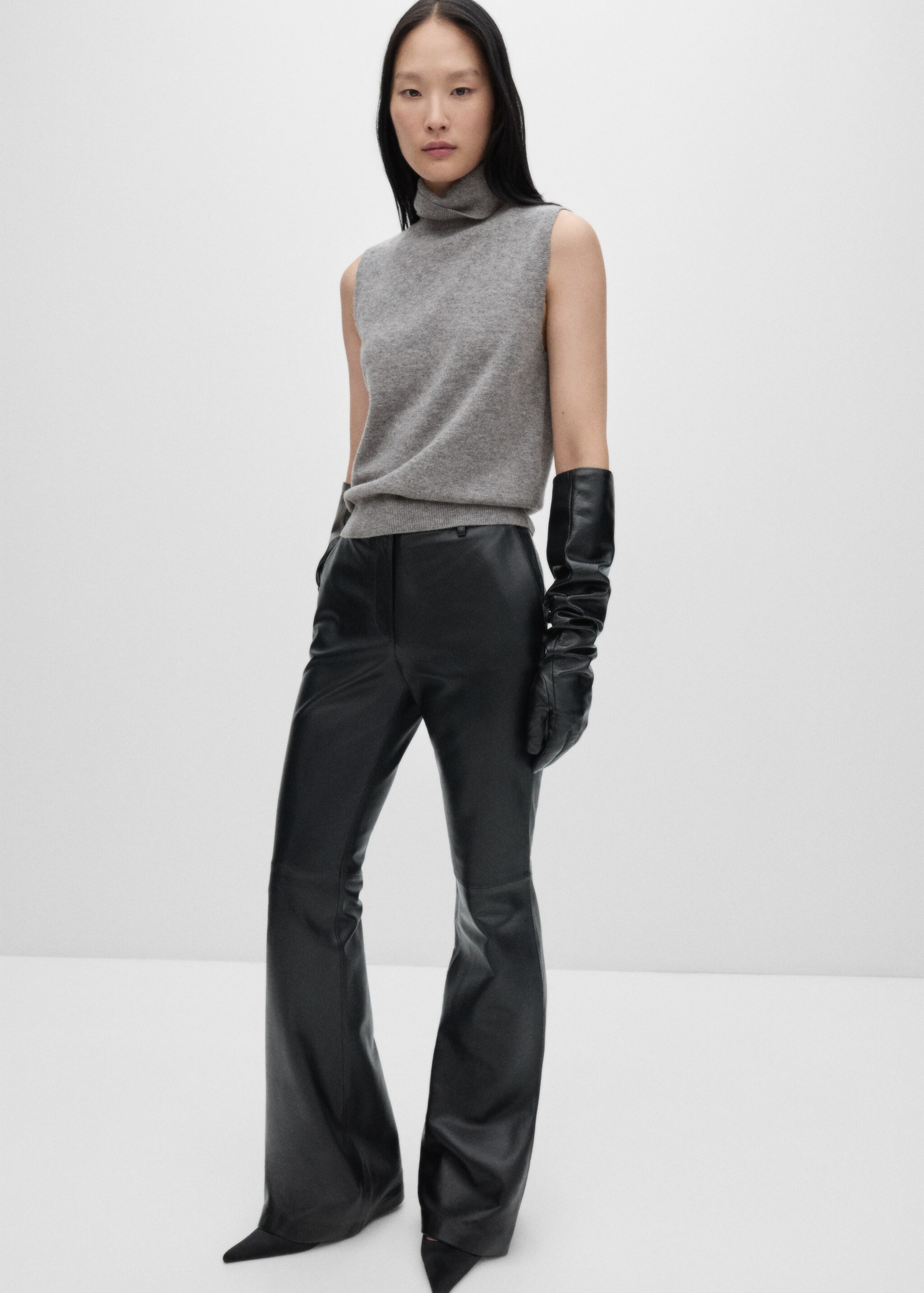 Wool turtleneck top - General plane, Medium Heather Grey. Ref: 77066743-00.