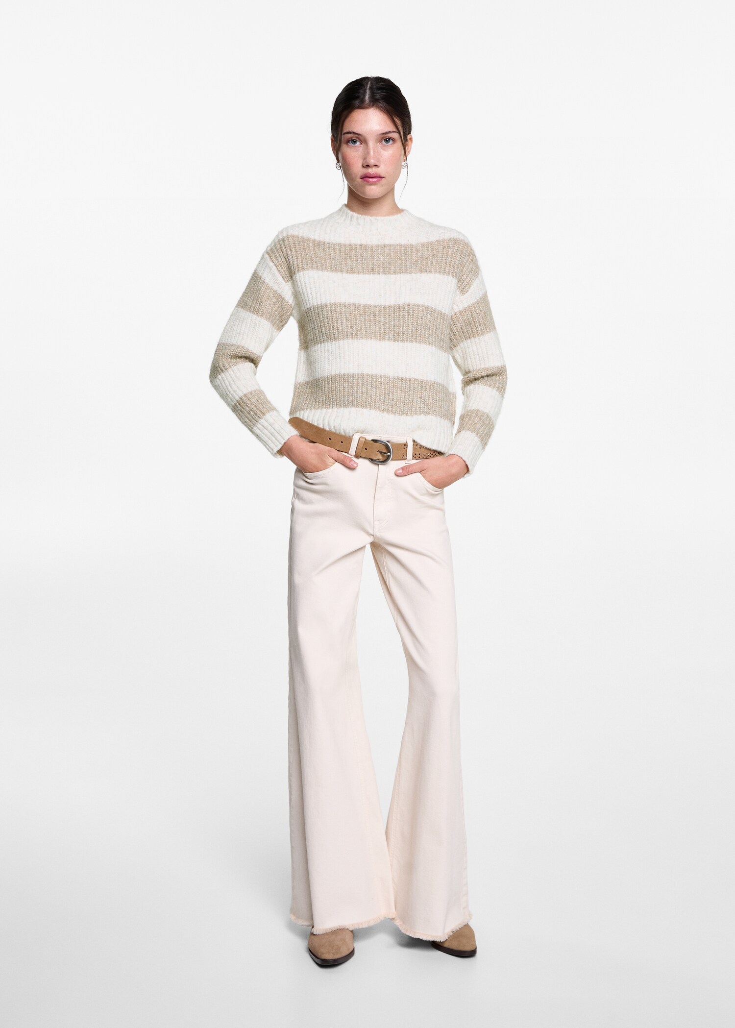 Knit striped sweater - General plane