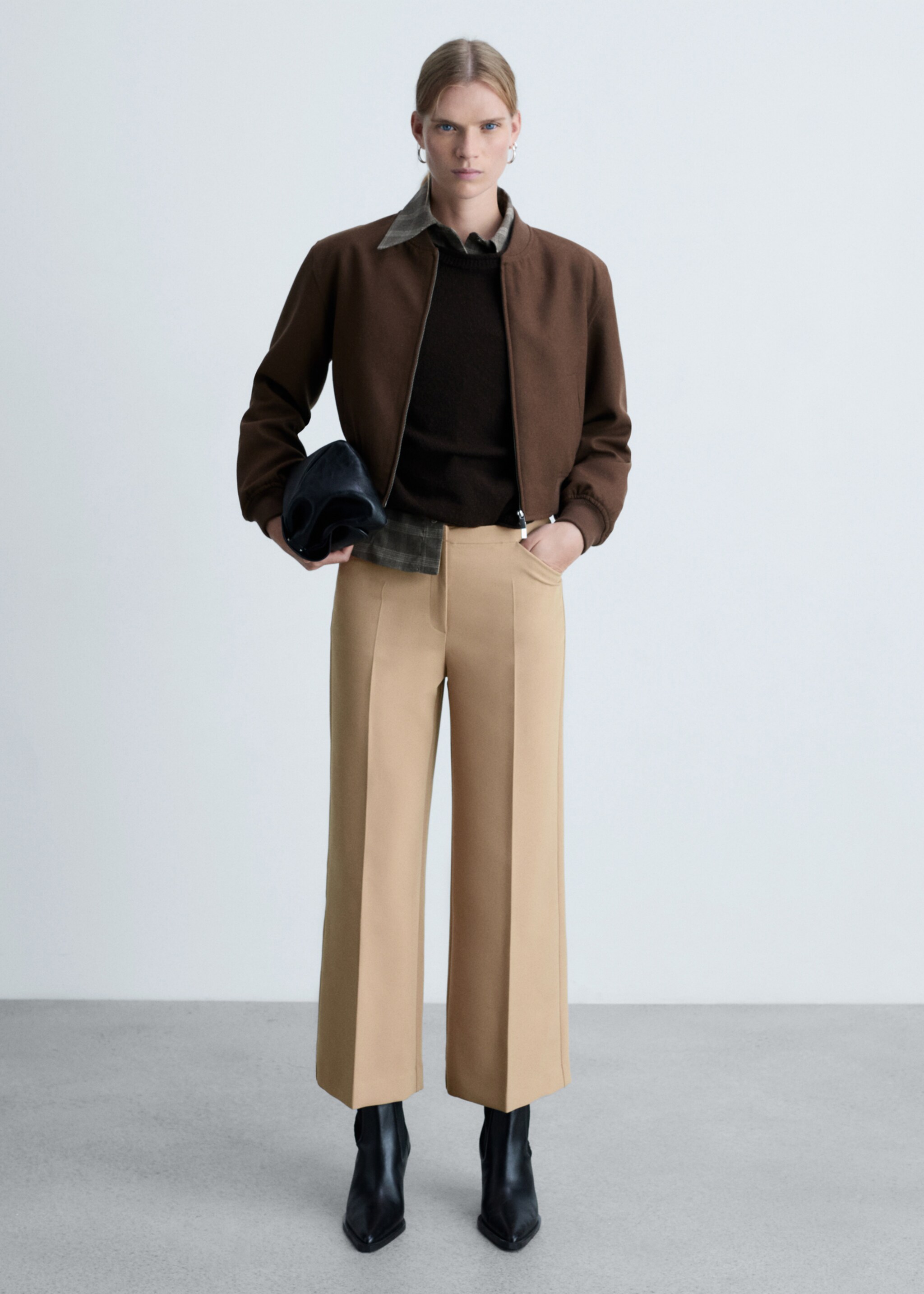Wideleg-Bundfaltenhose - Allgemeine Ansicht
