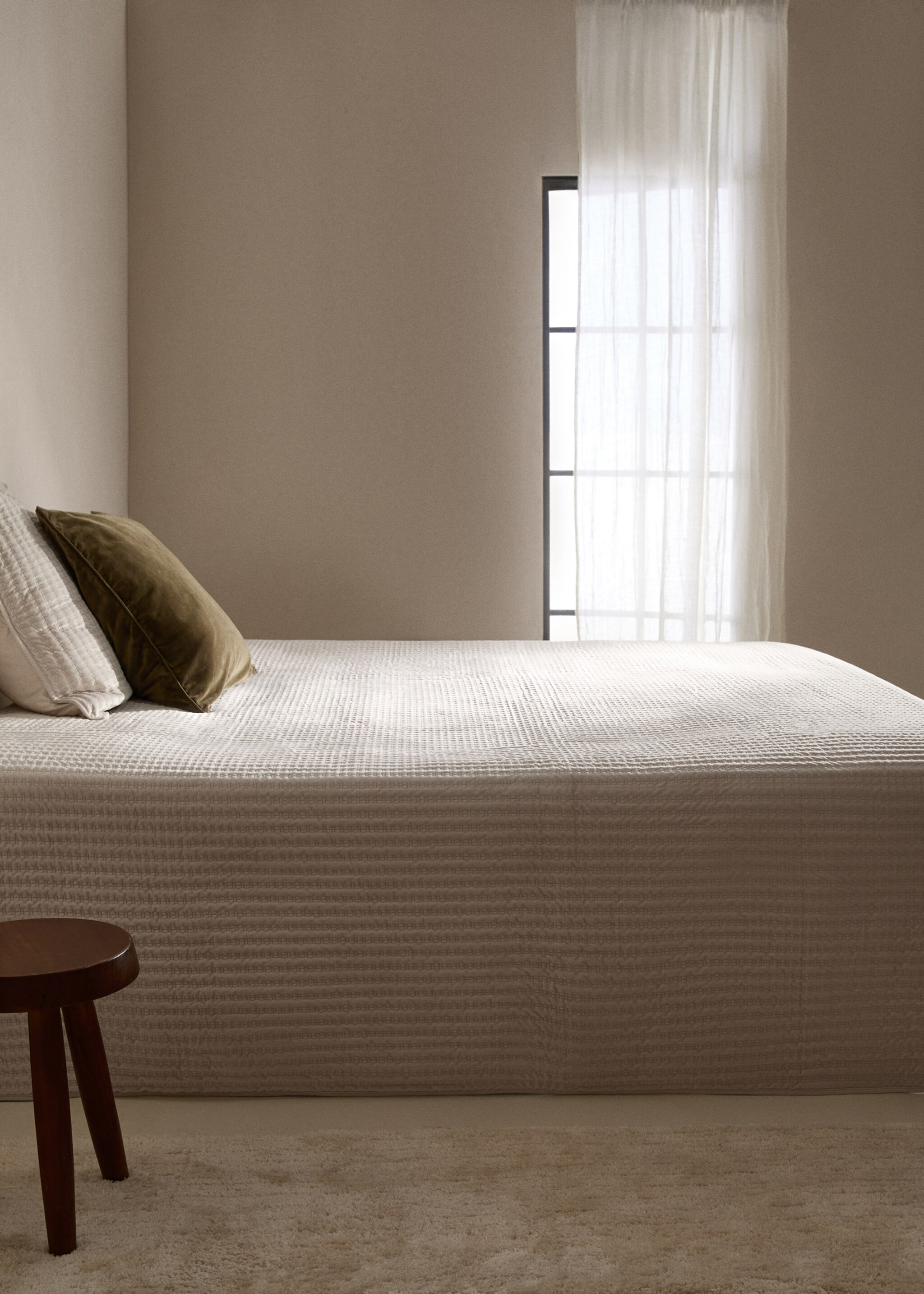 Velvet quilt - General plane, Beige. Ref: 77067668-00.