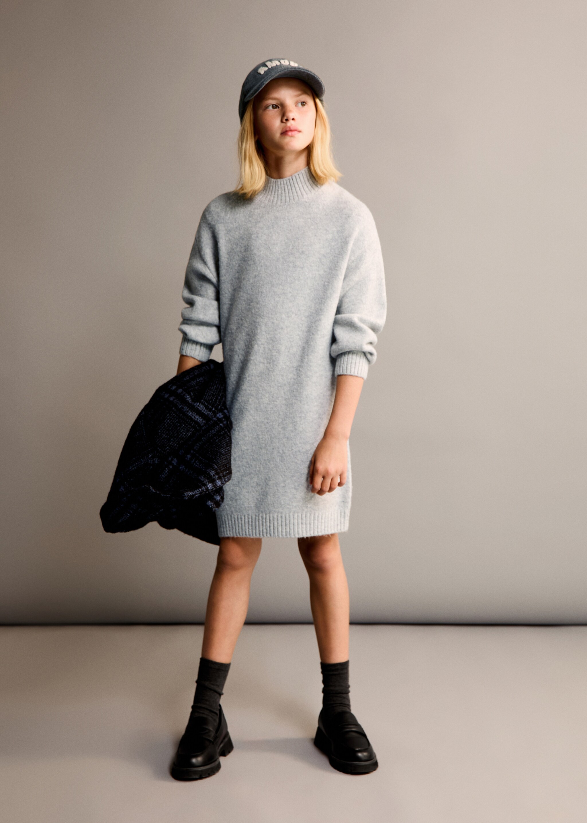 Knitted dress - General plane, Medium Heather Grey. Ref: 77067708-00.