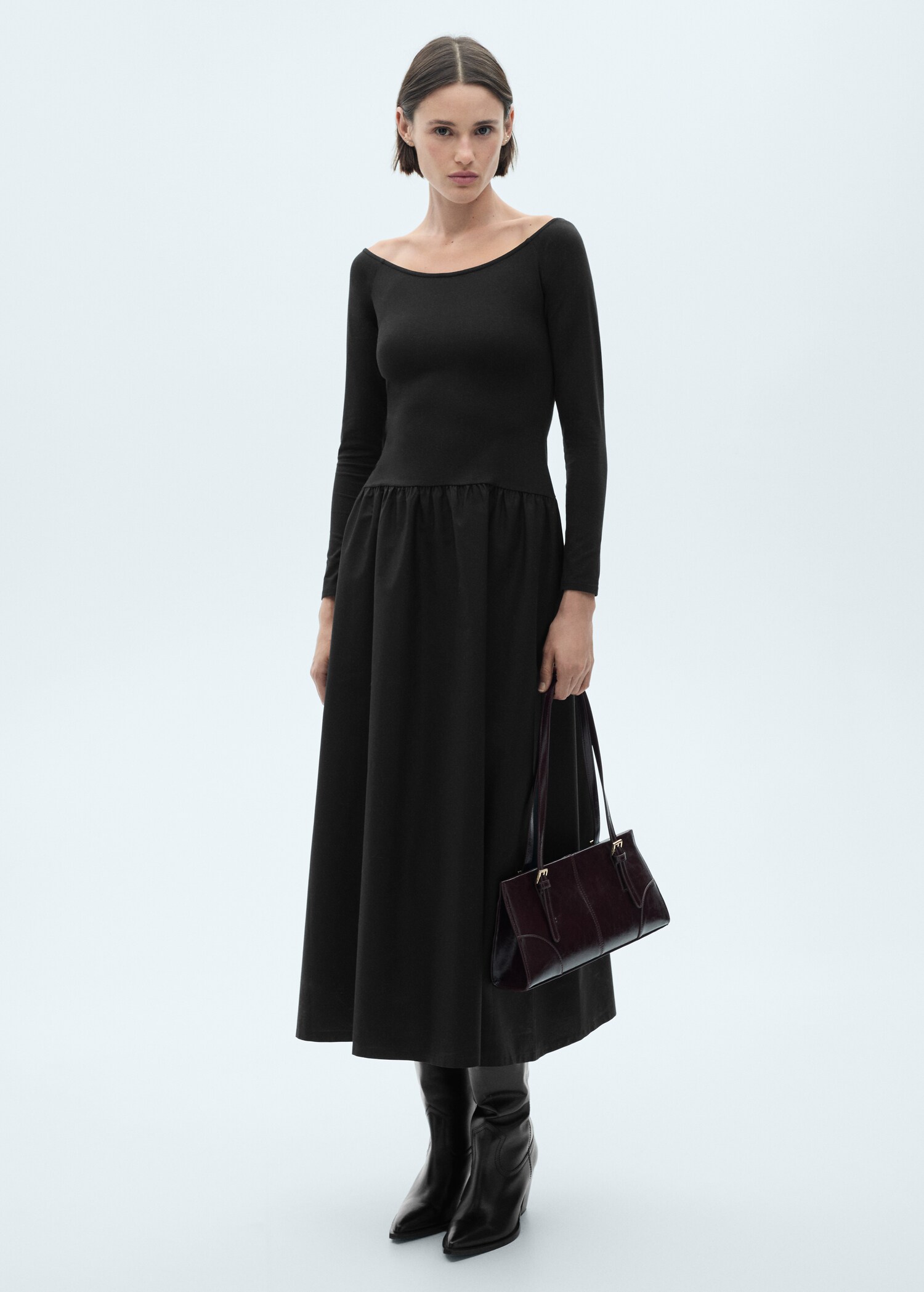 Kombiniertes Kleid in A-Linie - Allgemeine Ansicht