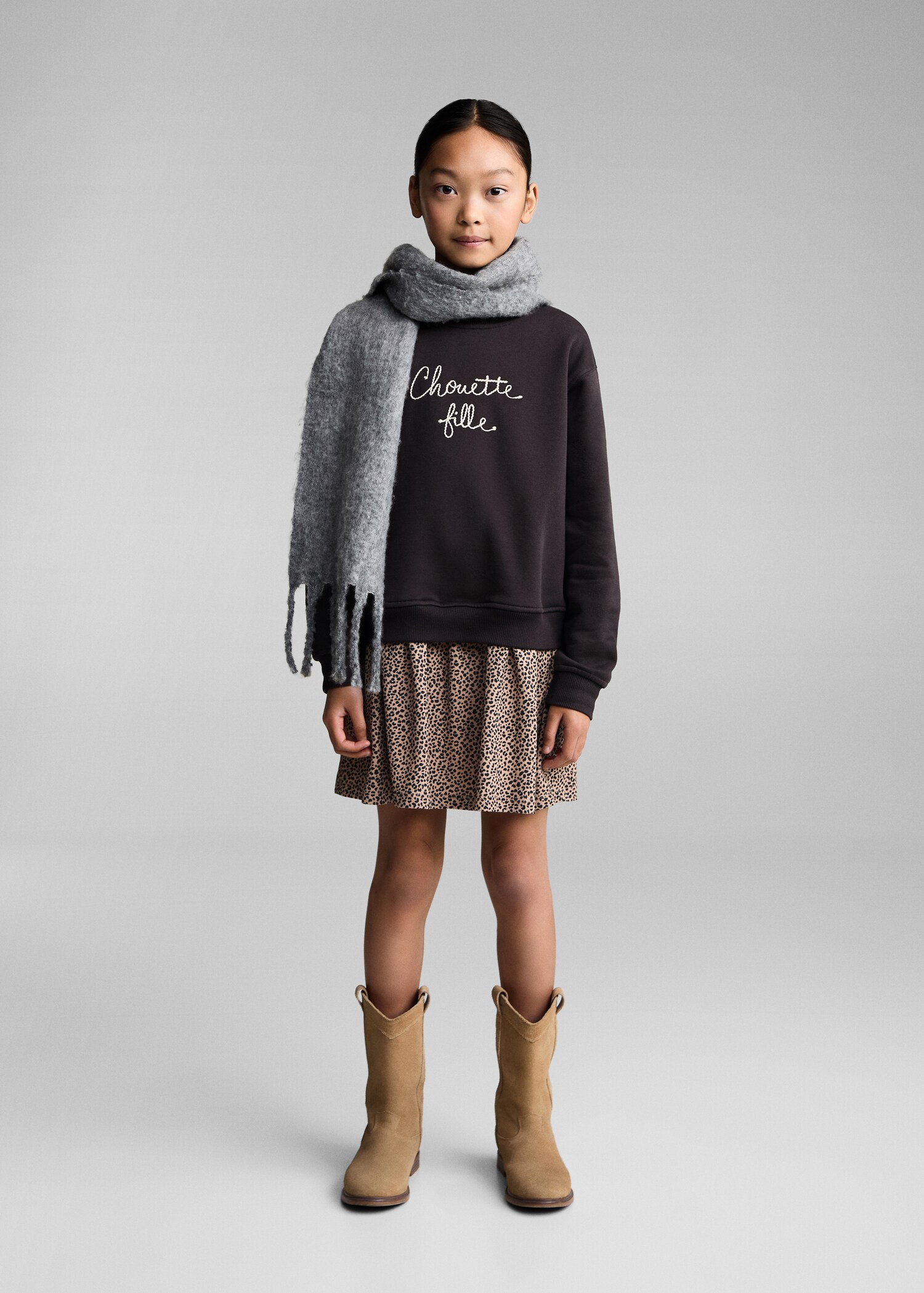 Animal-print sweatshirt dress - General plane