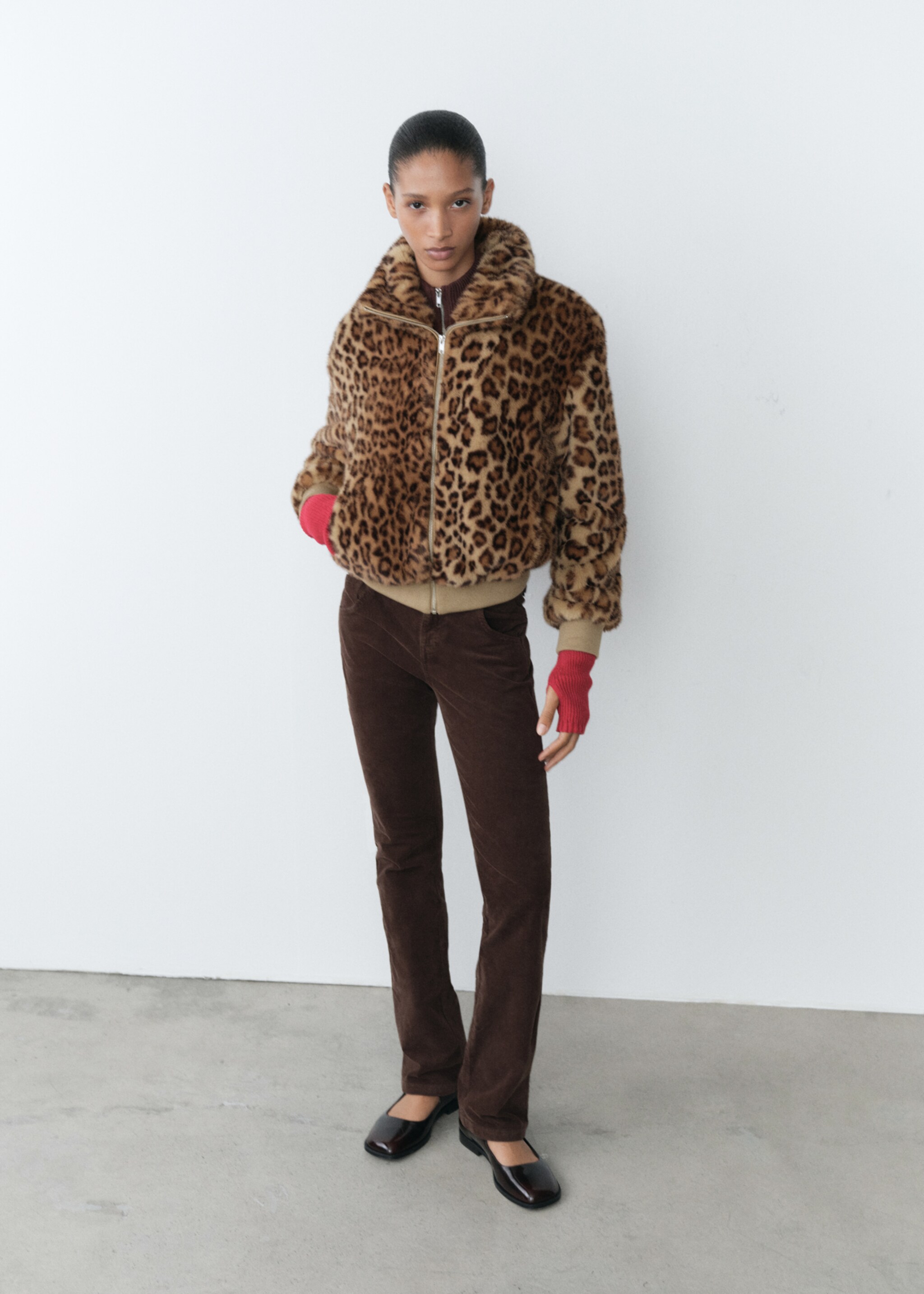 Faux-fur leopard-print jacket - General plane, Beige. Ref: 77068634-00.