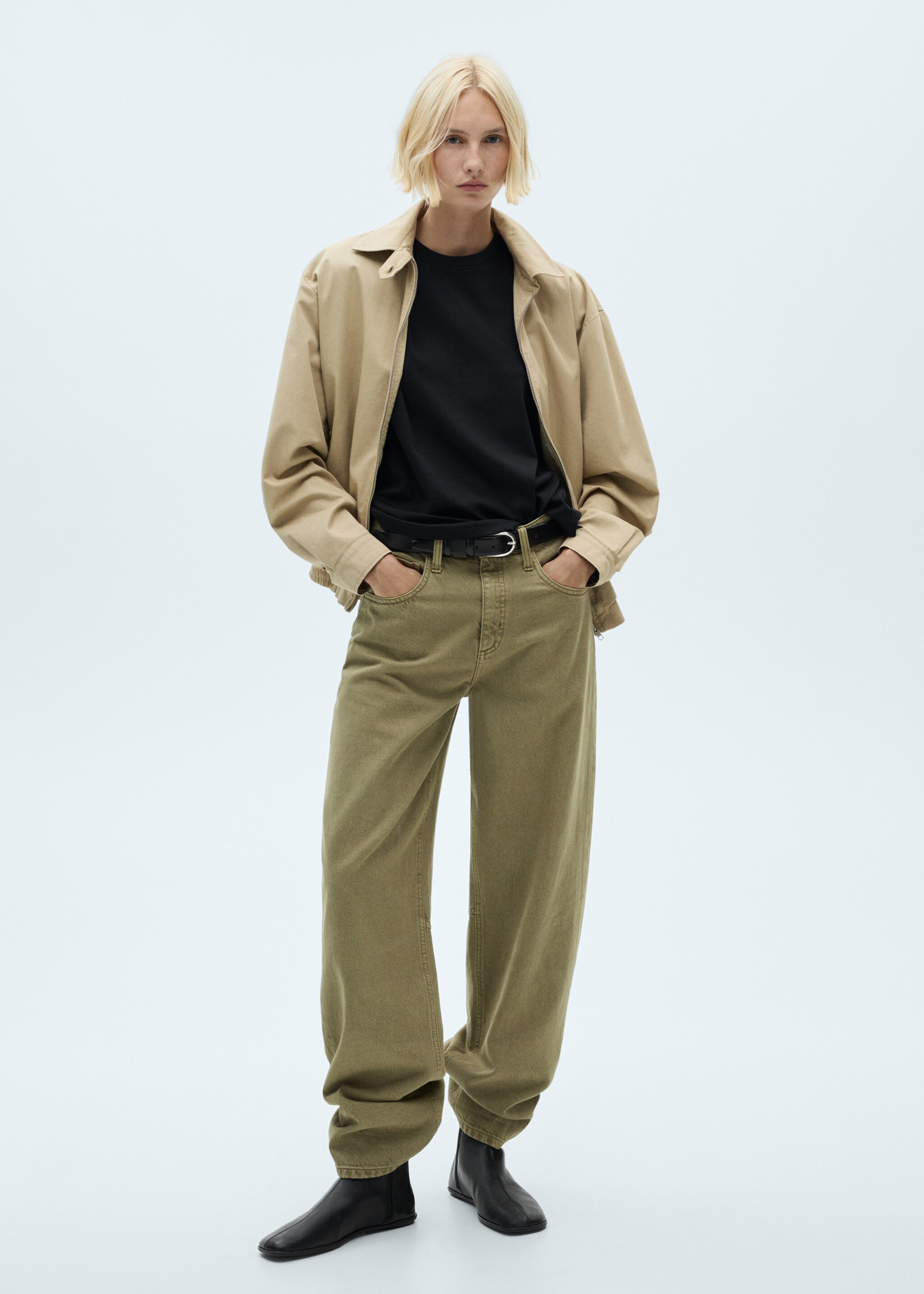 Camiseta 100% algodón oversize - Plano general, Negro. Ref: 77068637-00.