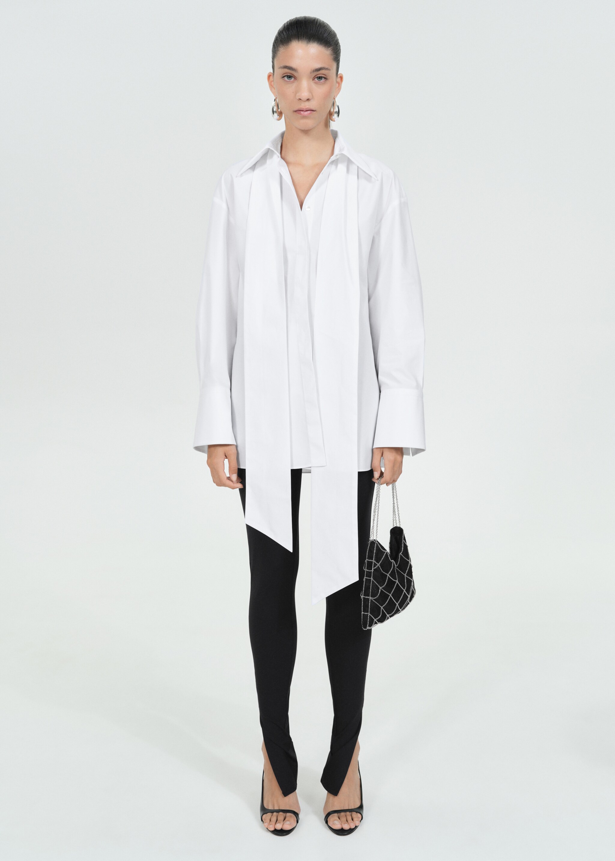 Oversized lace blouse - General plane, Off White. Ref: 77069075-00.