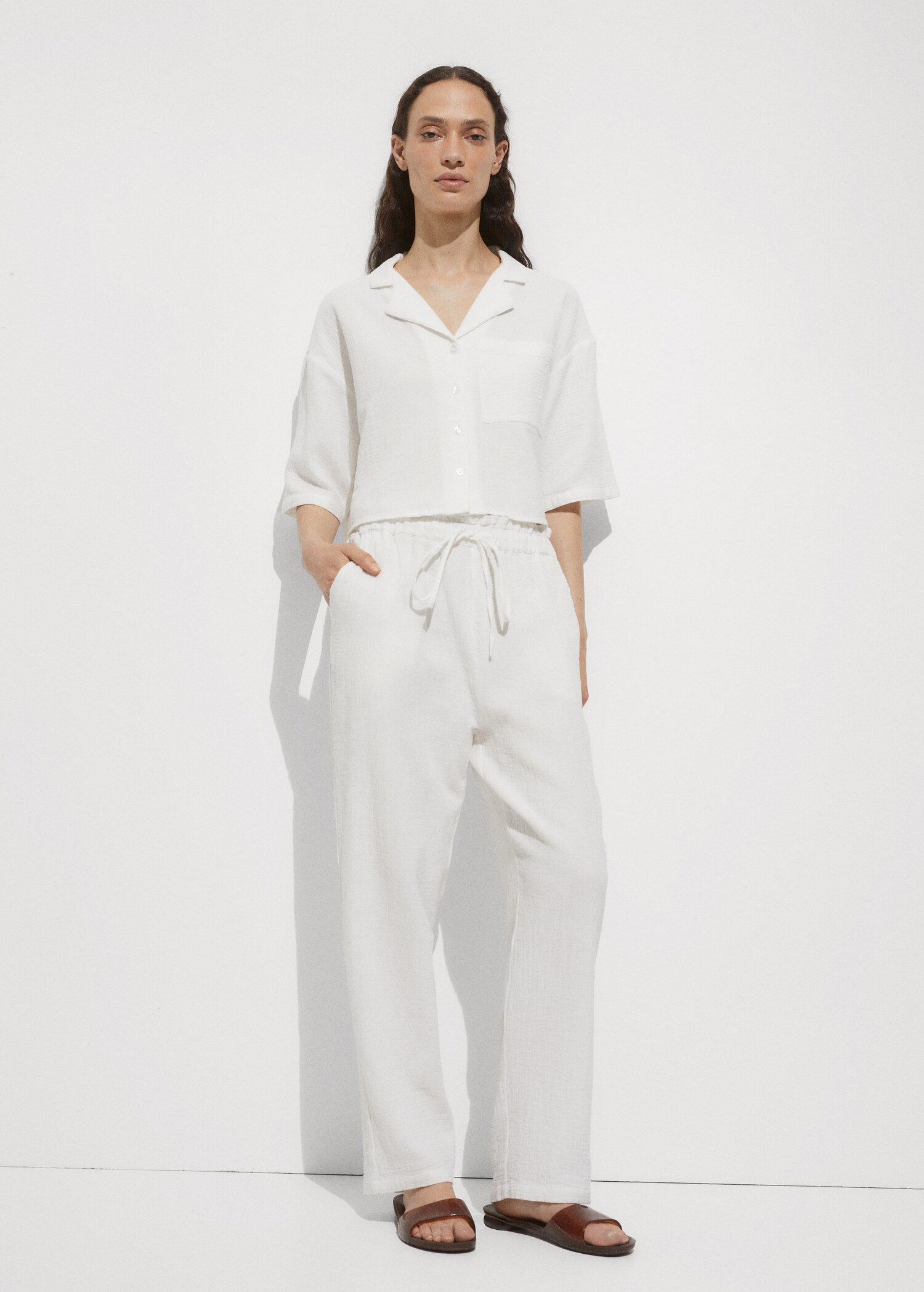 Pantaloni cotone vita elasticizzata - Piano generale