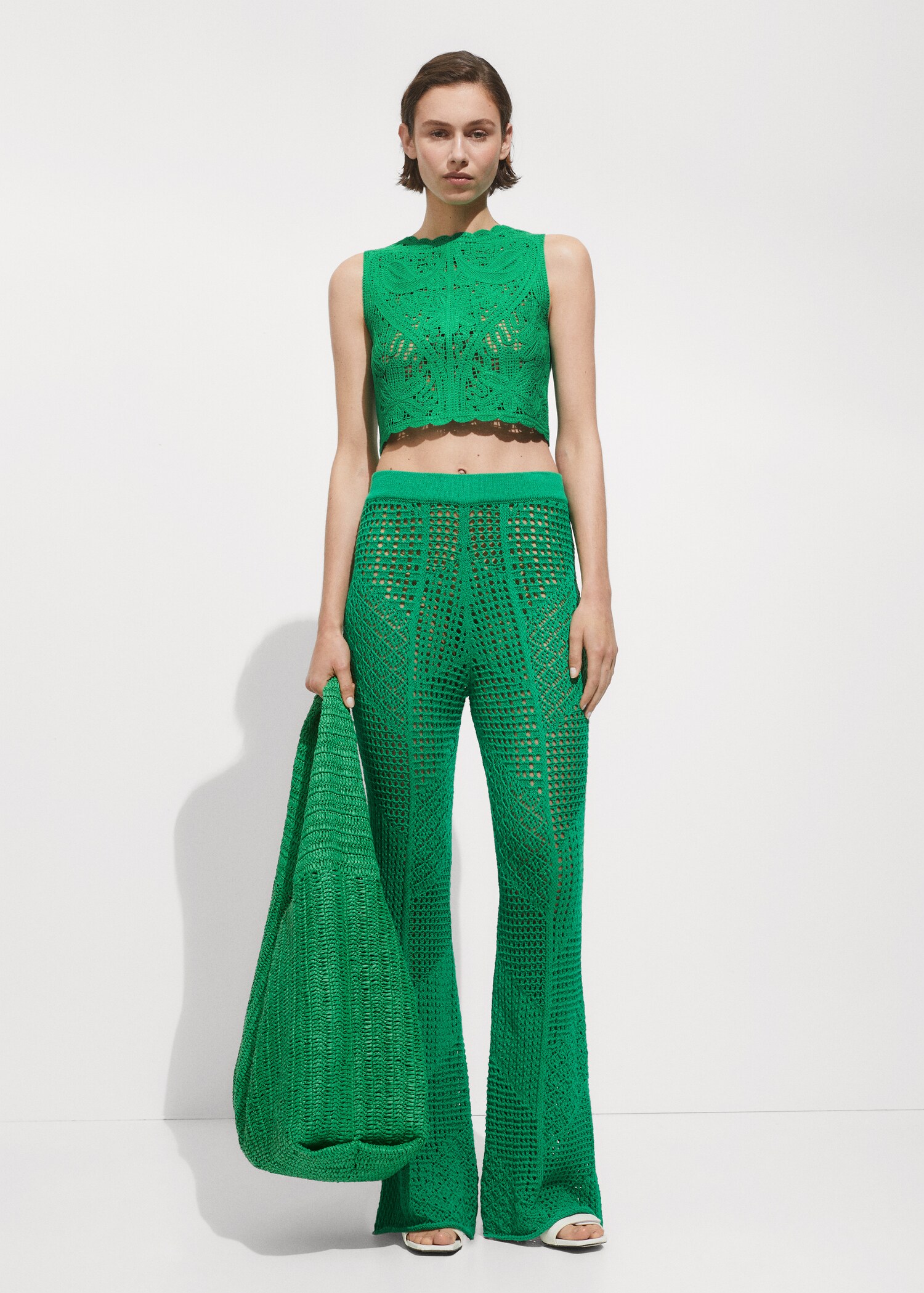 Pantalon maille ajourée - Plan général