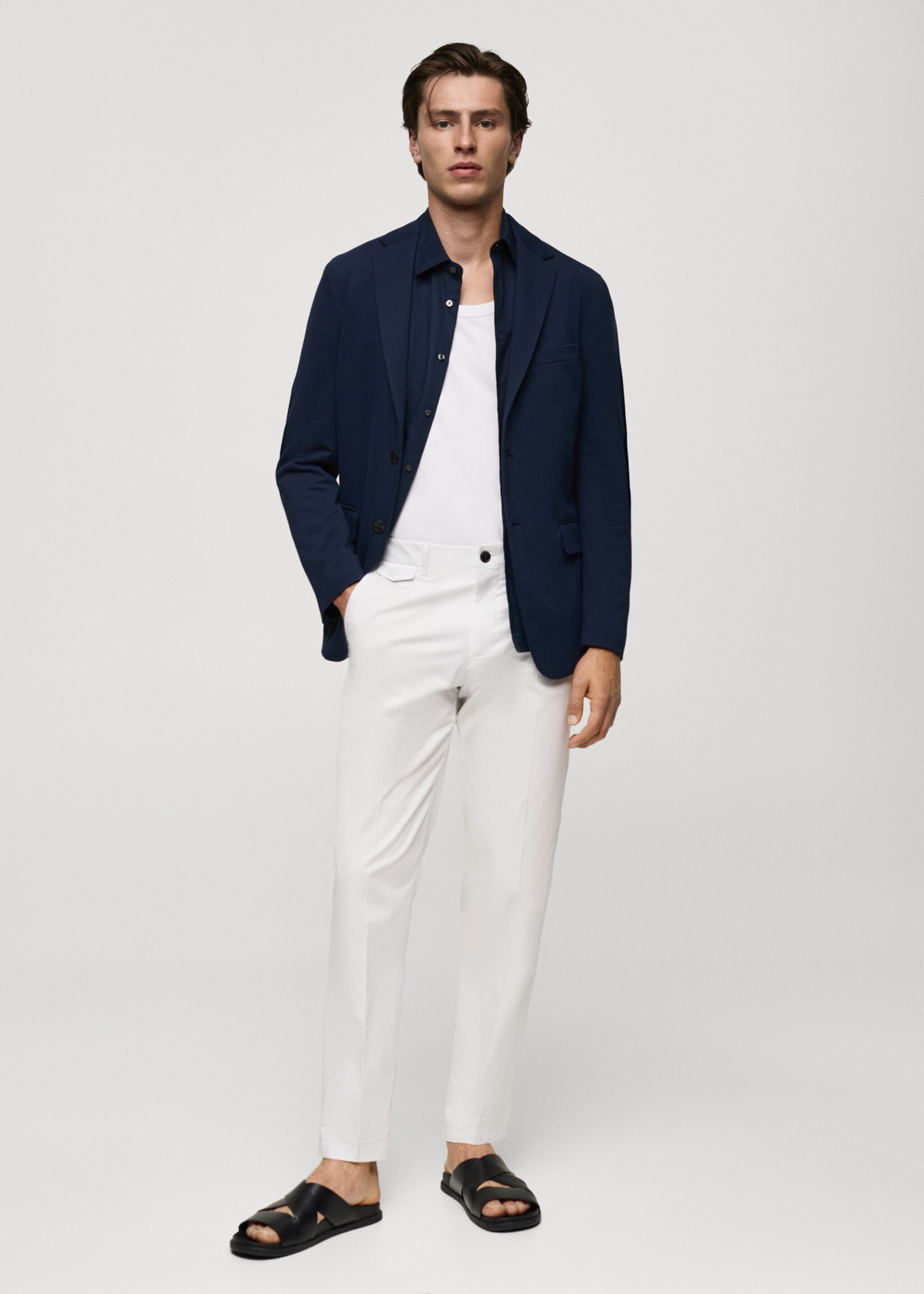 Americana slim fit cotó estructura - Pla general
