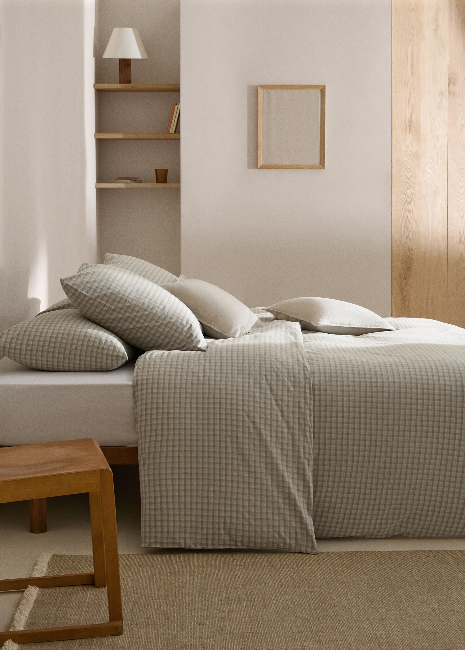 Funda nórdica algodón vichy cama 135cm - Plano general