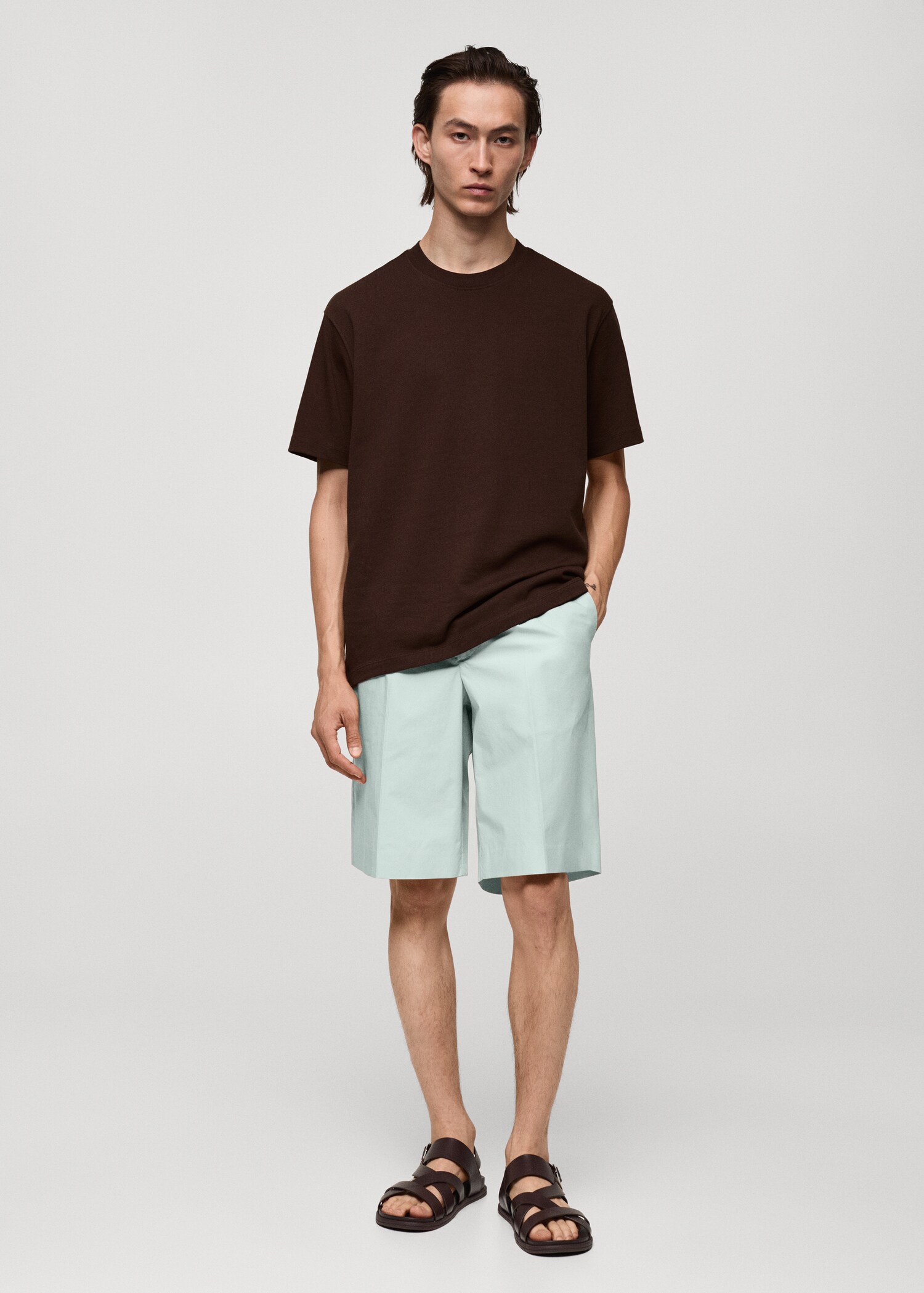 Basic 100% cotton relaxed-fit t-shirt - General plane