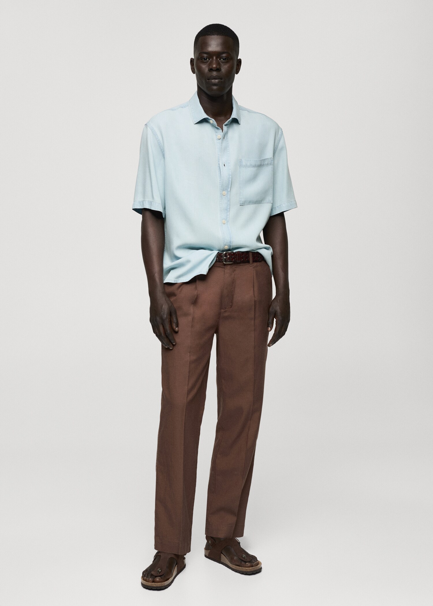 Regular-fit 100% Tencel shirt - General plane
