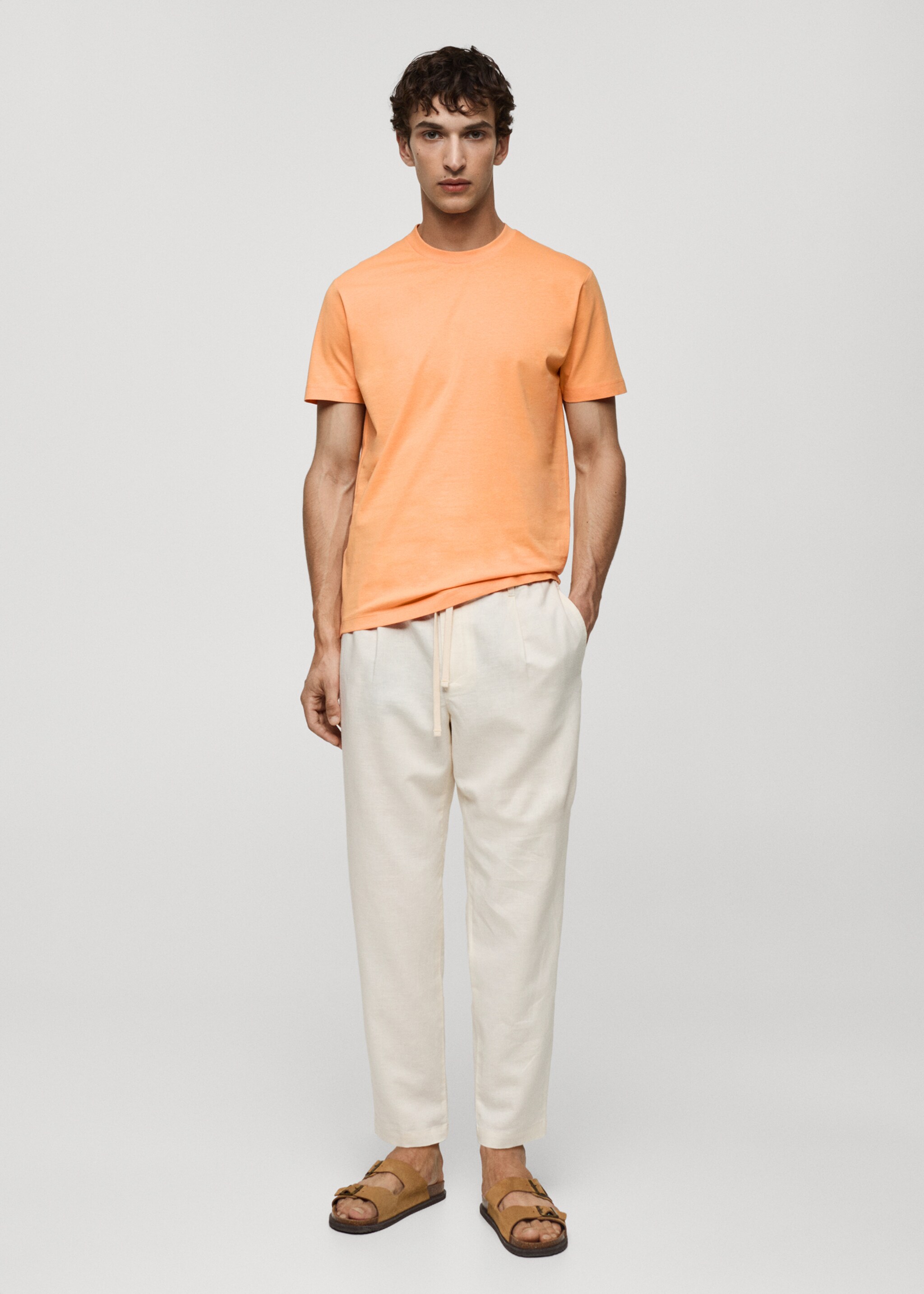 Slim Fit-Baumwoll-T-Shirt - Allgemeine Ansicht