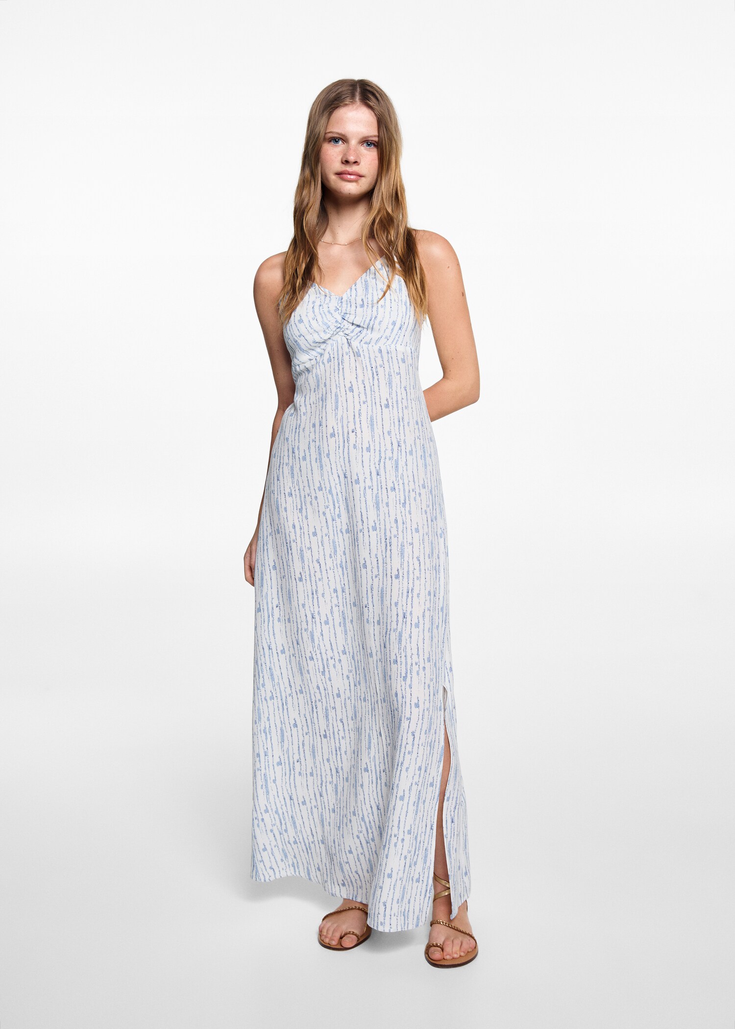 Long printed dress - General plane