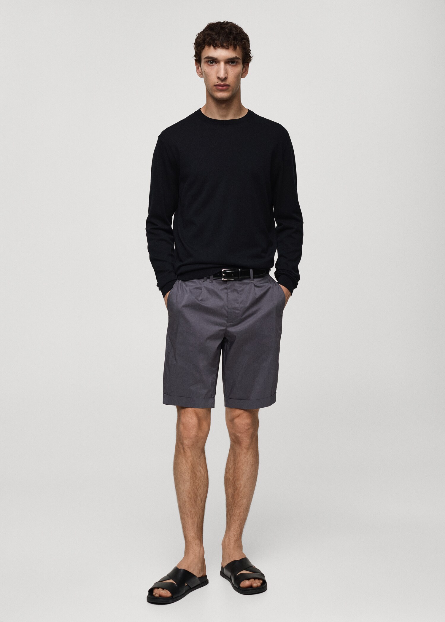 100% cotton fine-knit sweater - General plane