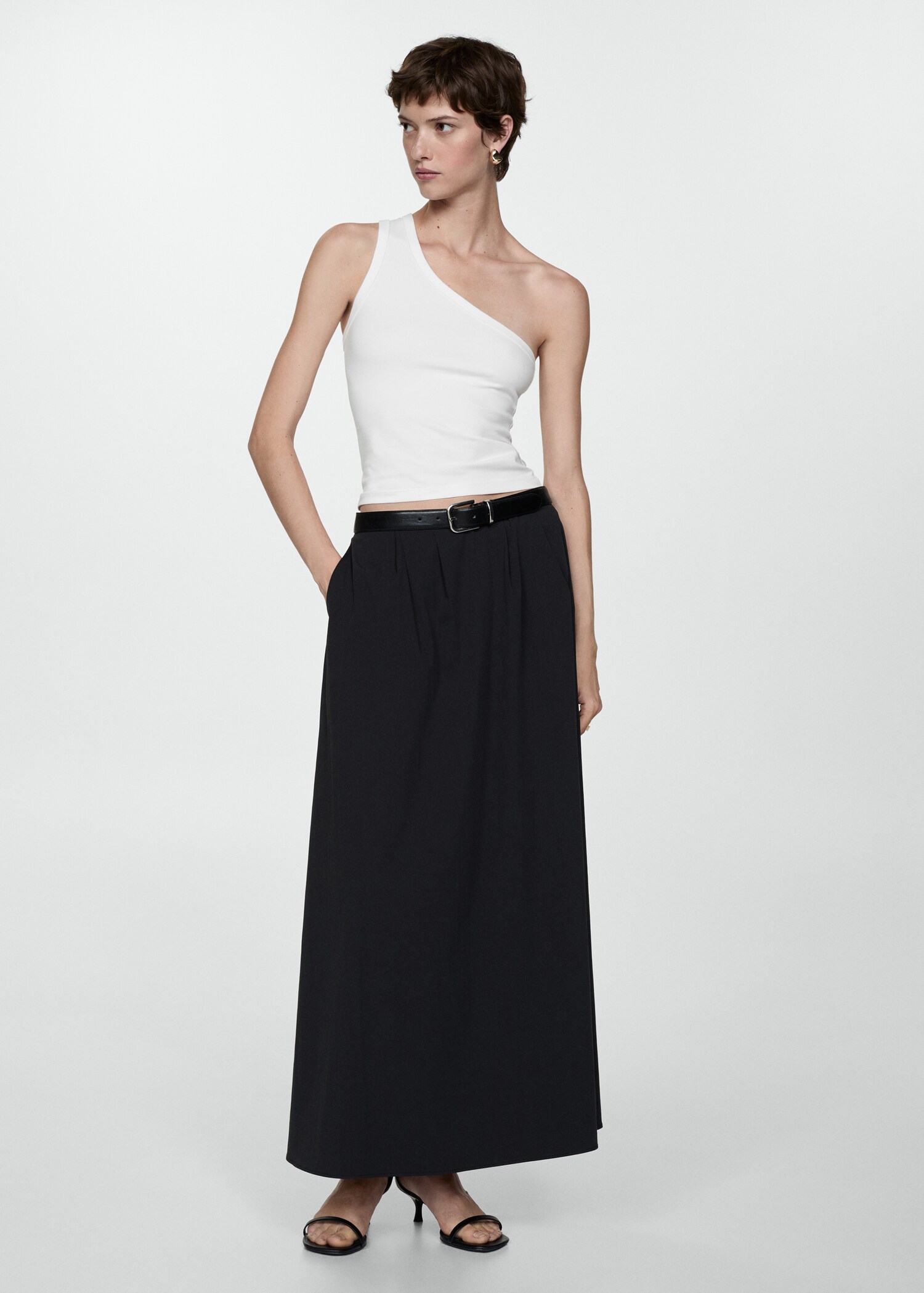 Top asymétrique coton - Plan général