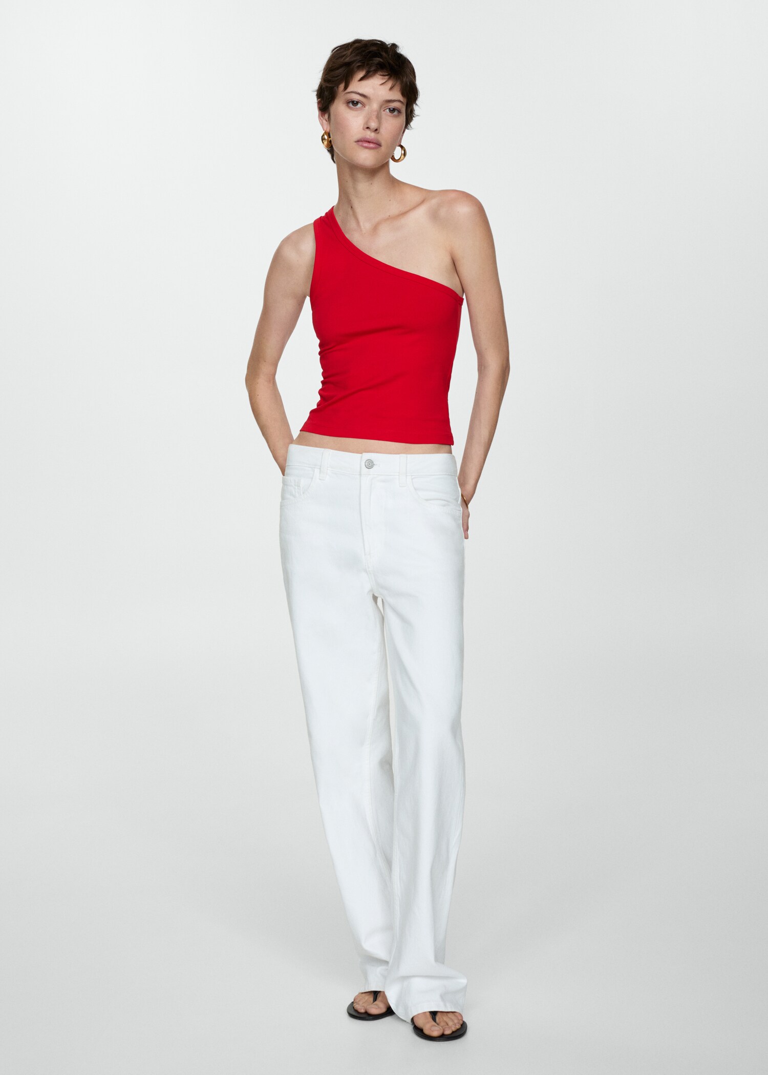 Top asymétrique coton - Plan général