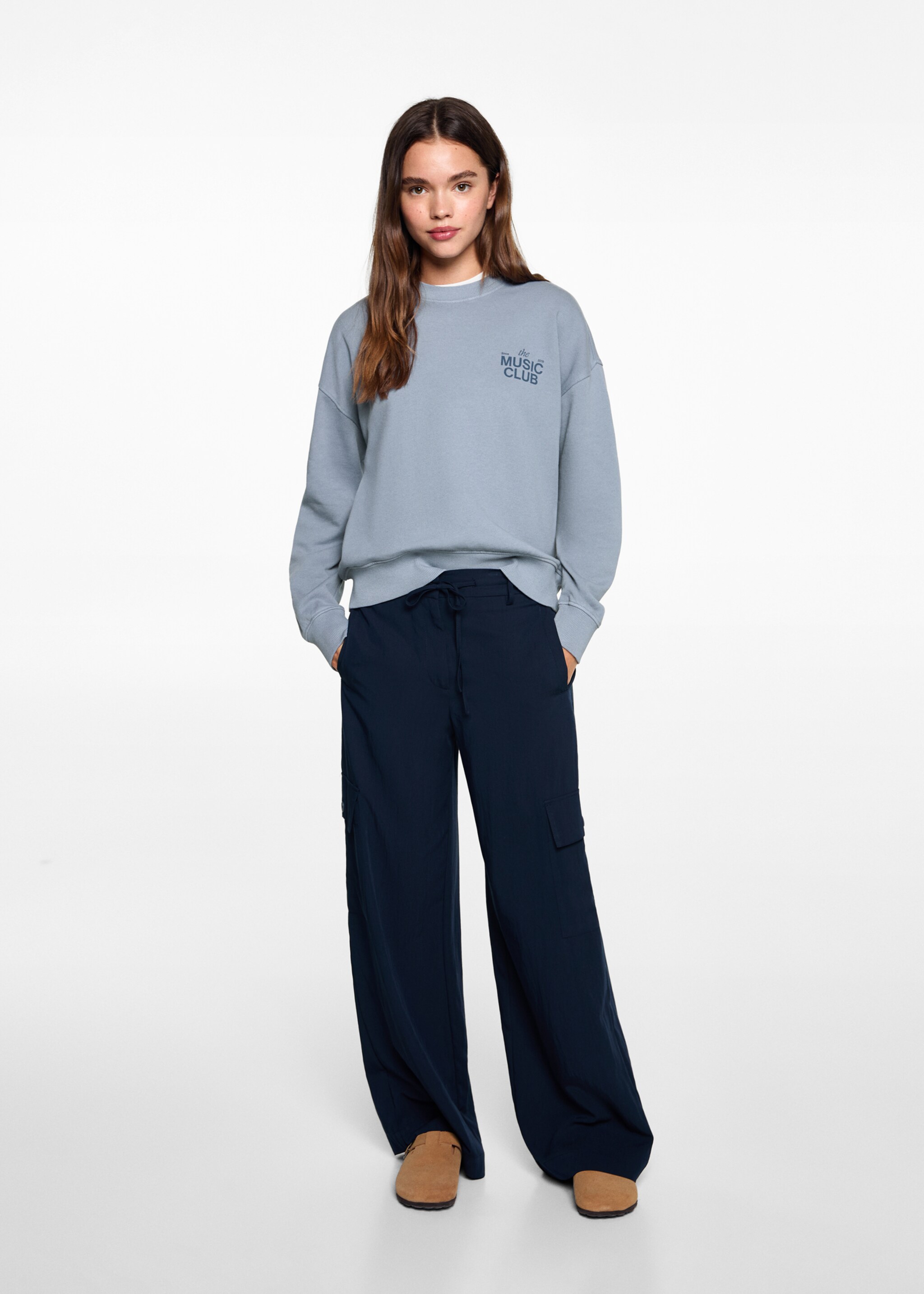 Printed cotton sweatshirt - General plane