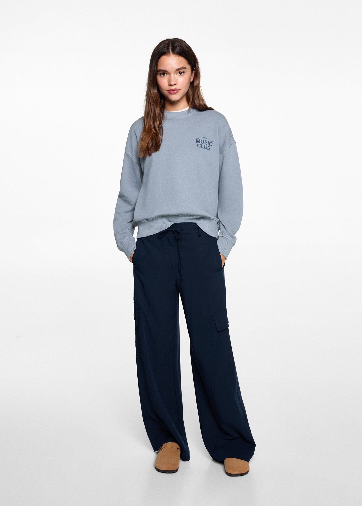 Printed cotton sweatshirt - General plane
