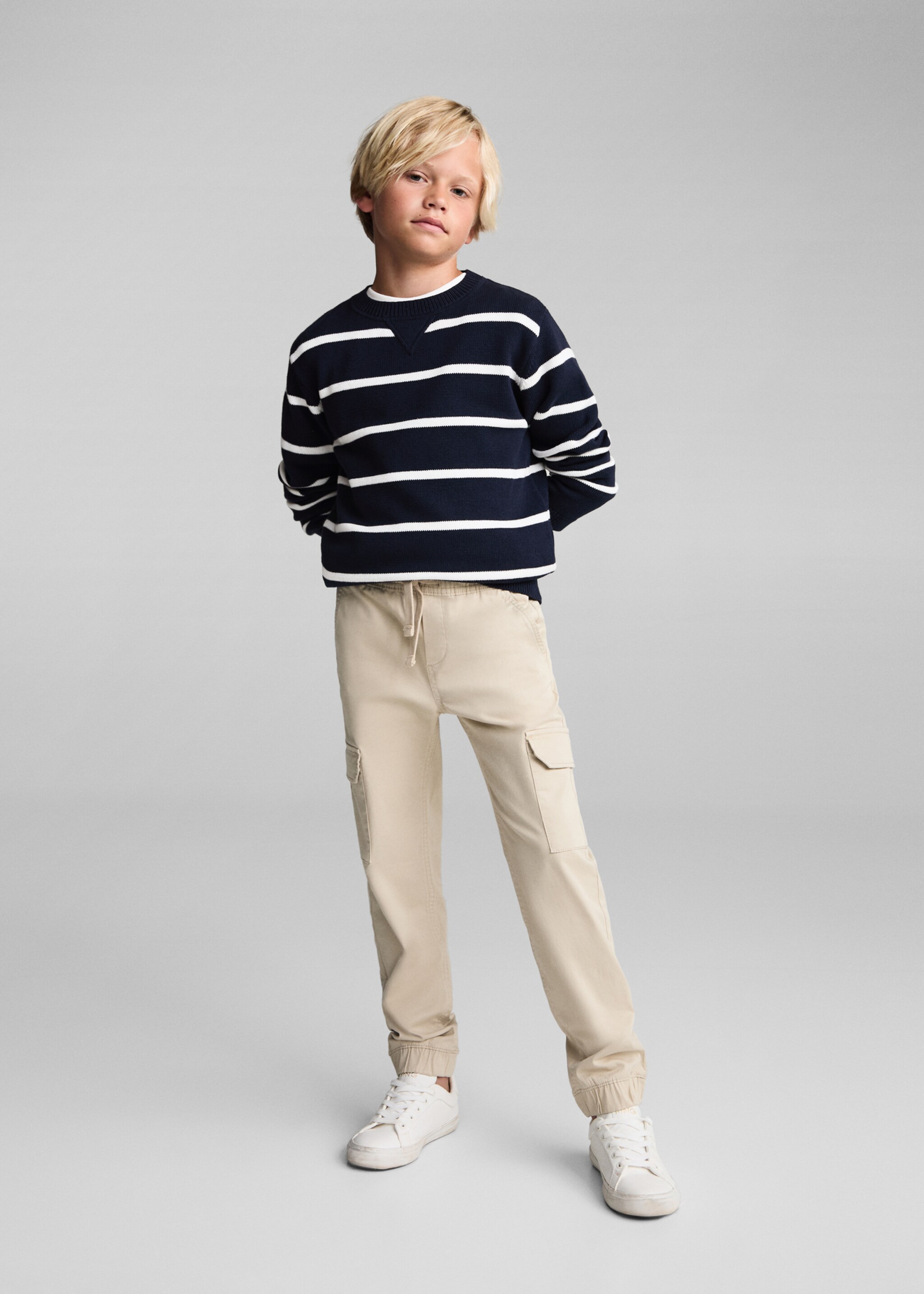 Knit striped sweater - General plane, Dark Navy. Ref: 77073262-00.