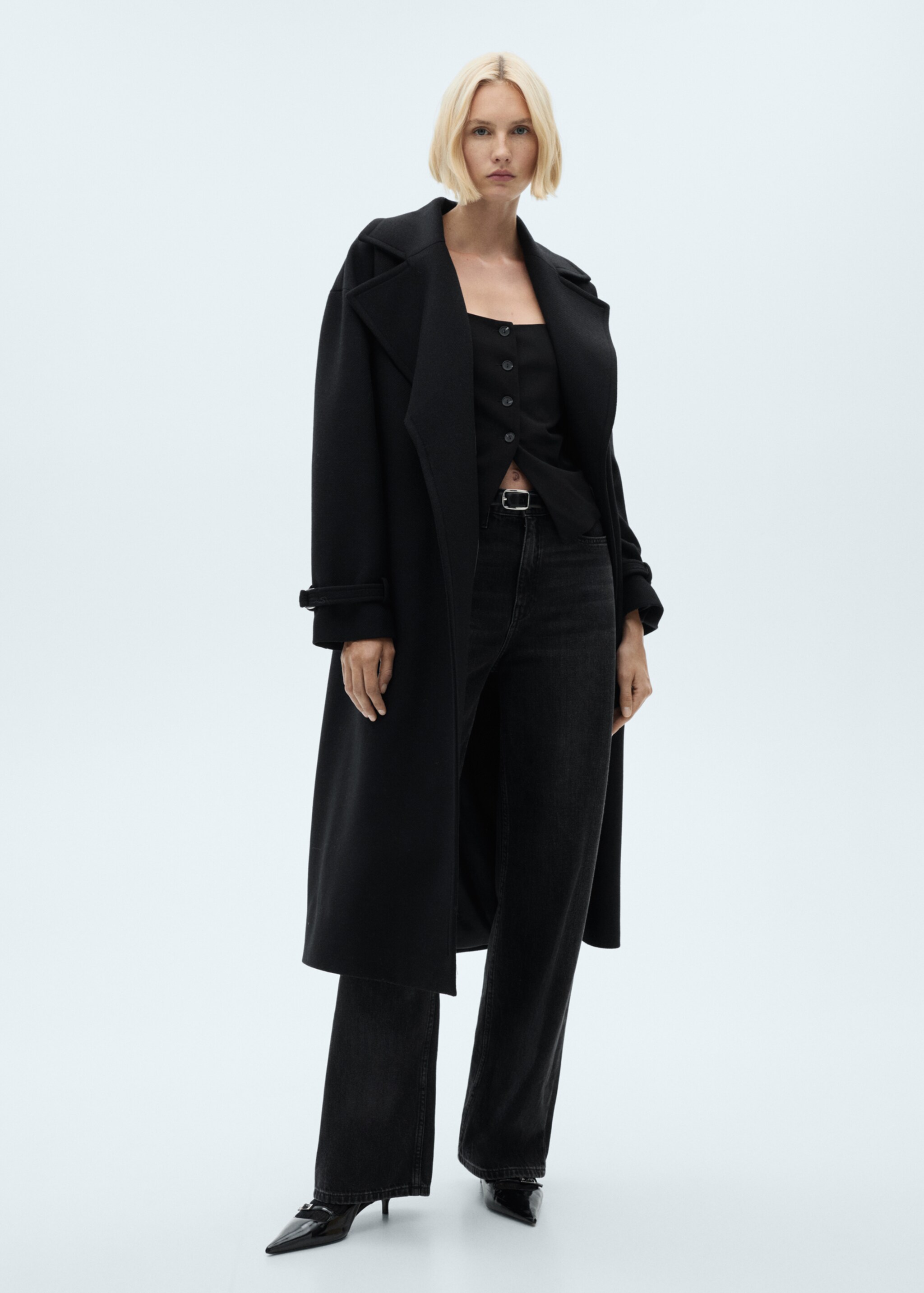 Waistcoat with wide straps - General plane, Black. Ref: 77074026-00.