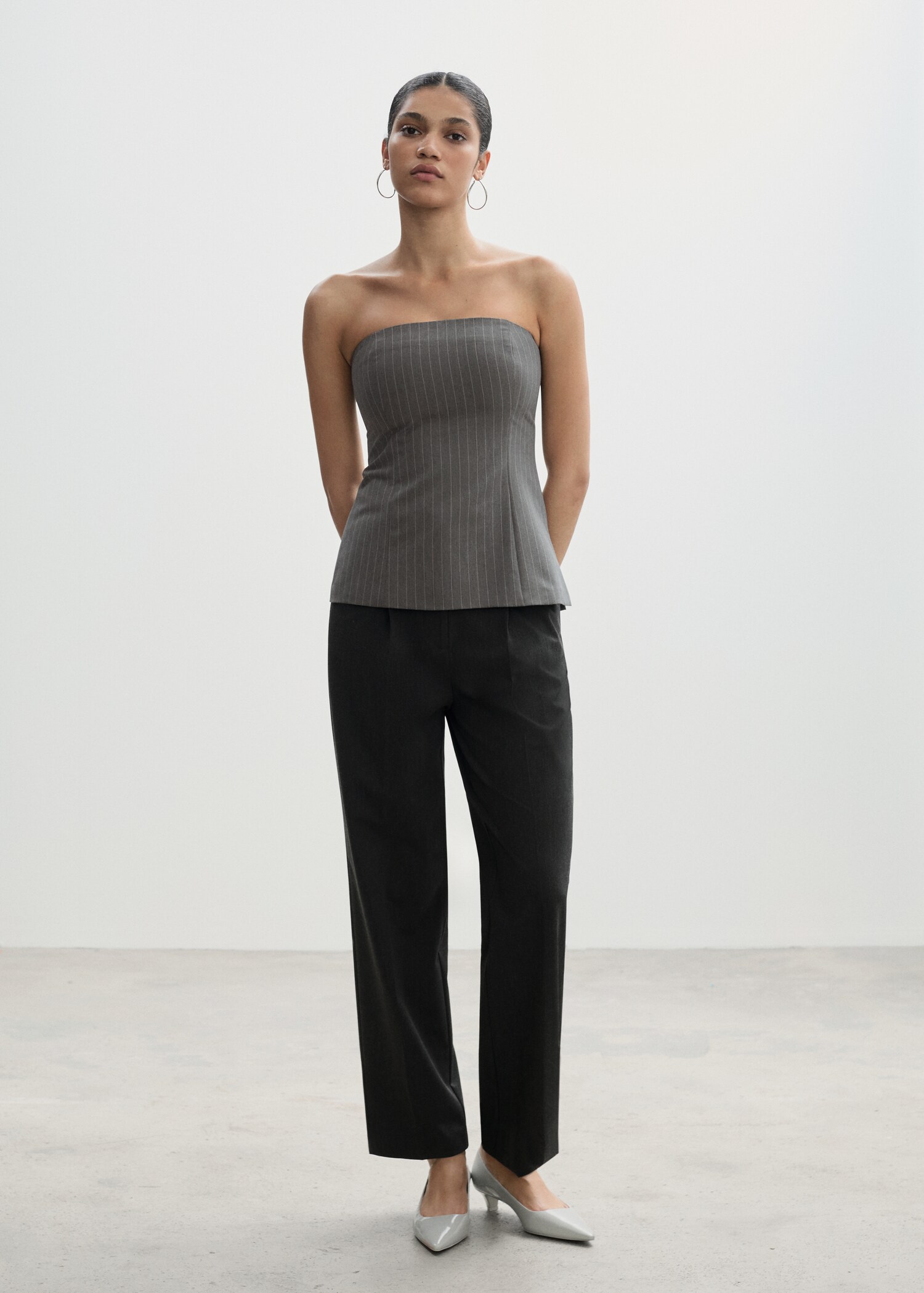 Top bustier rayures tennis - Plan général