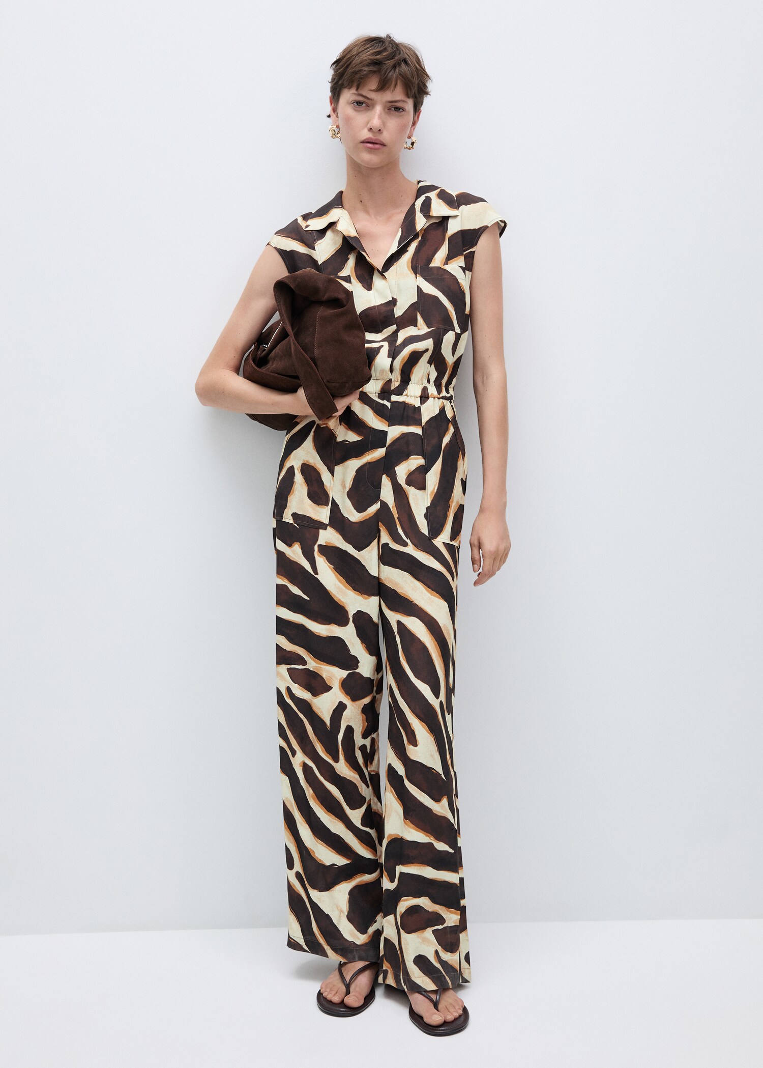 Jumpsuit fickor animal print - Allmän bild