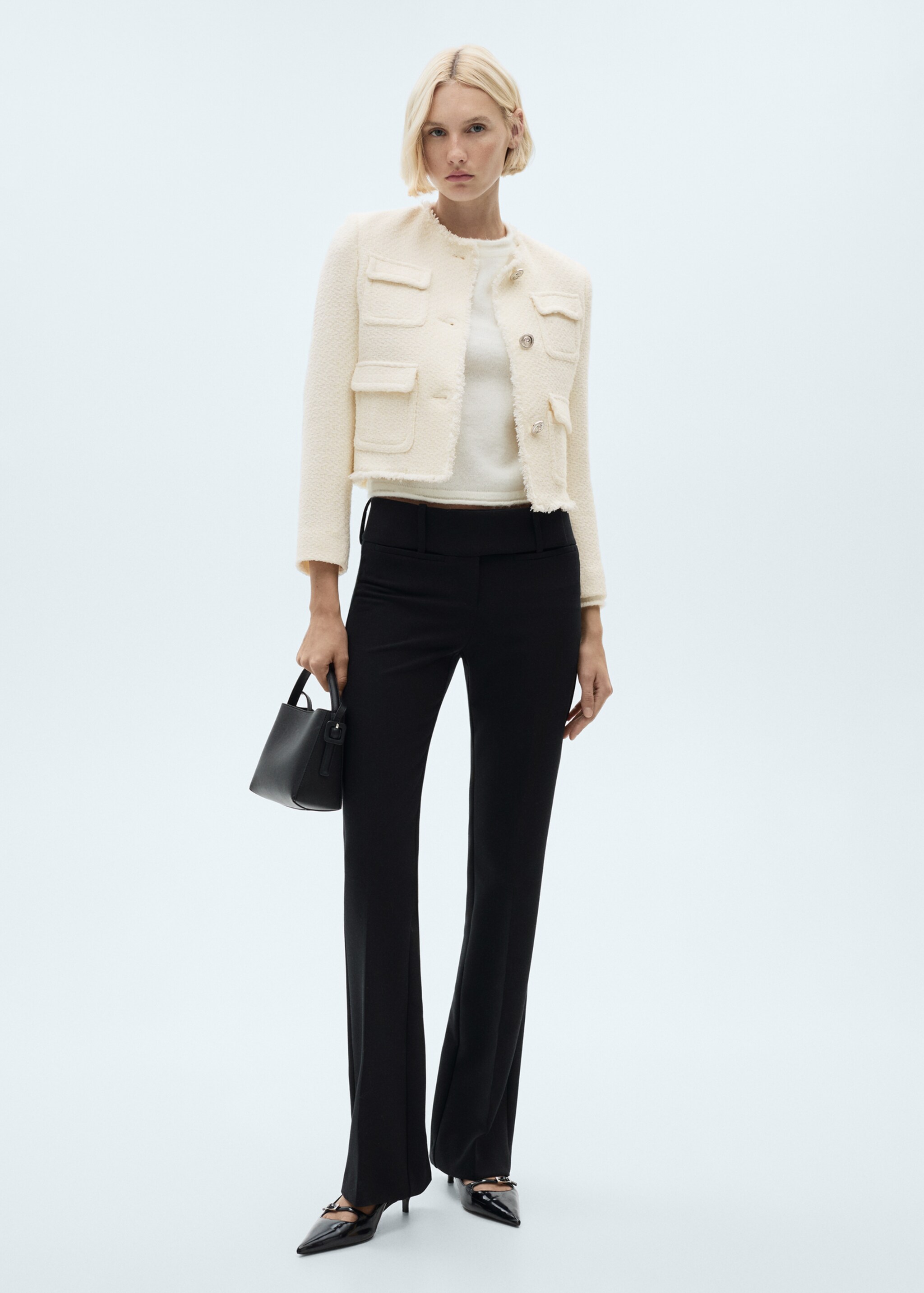 Pocket tweed jacket - General plane, Ecru. Ref: 77074067-00.