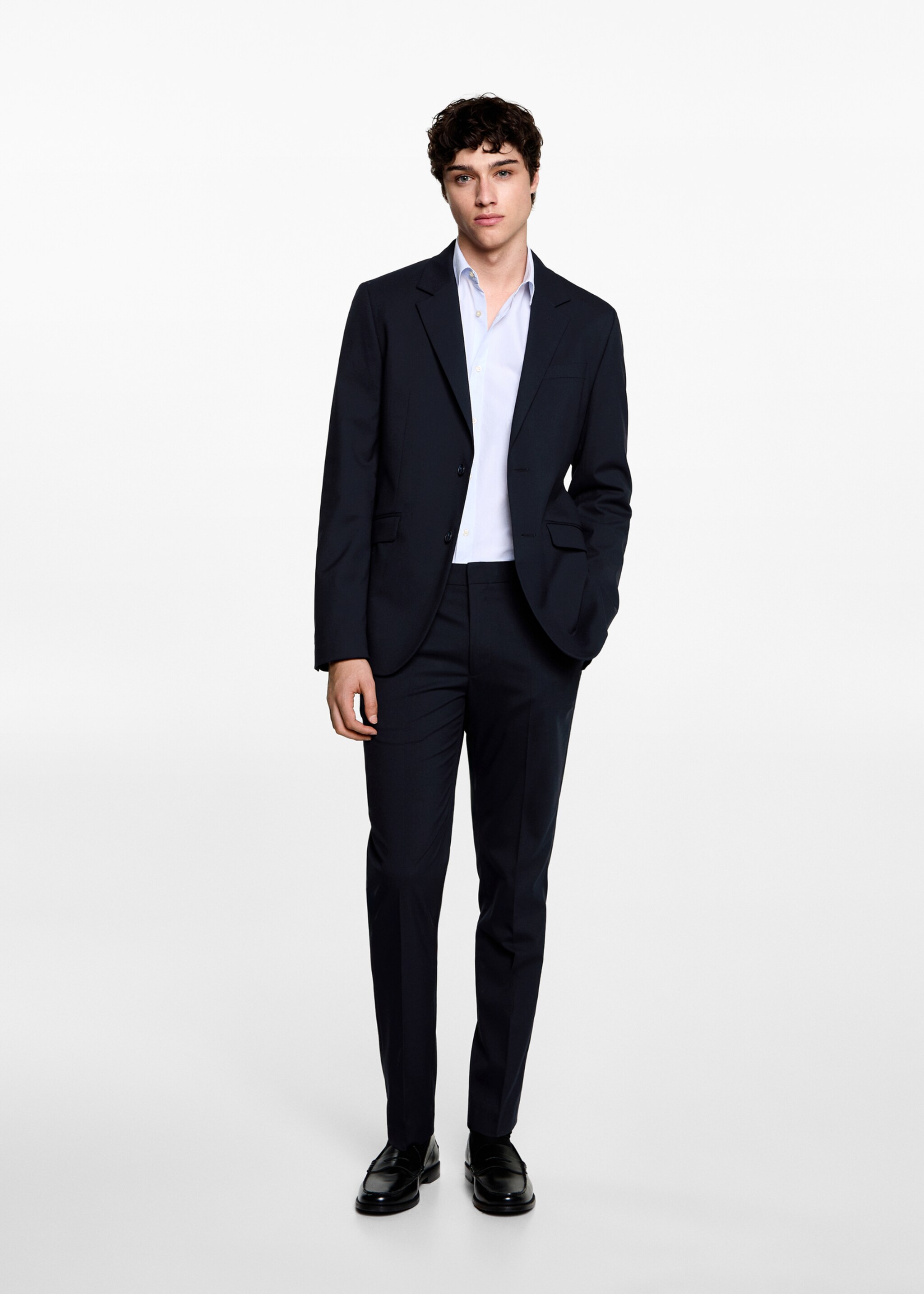 Slim-fit suit jacket - General plane, Dark Navy. Ref: 77074436-00.