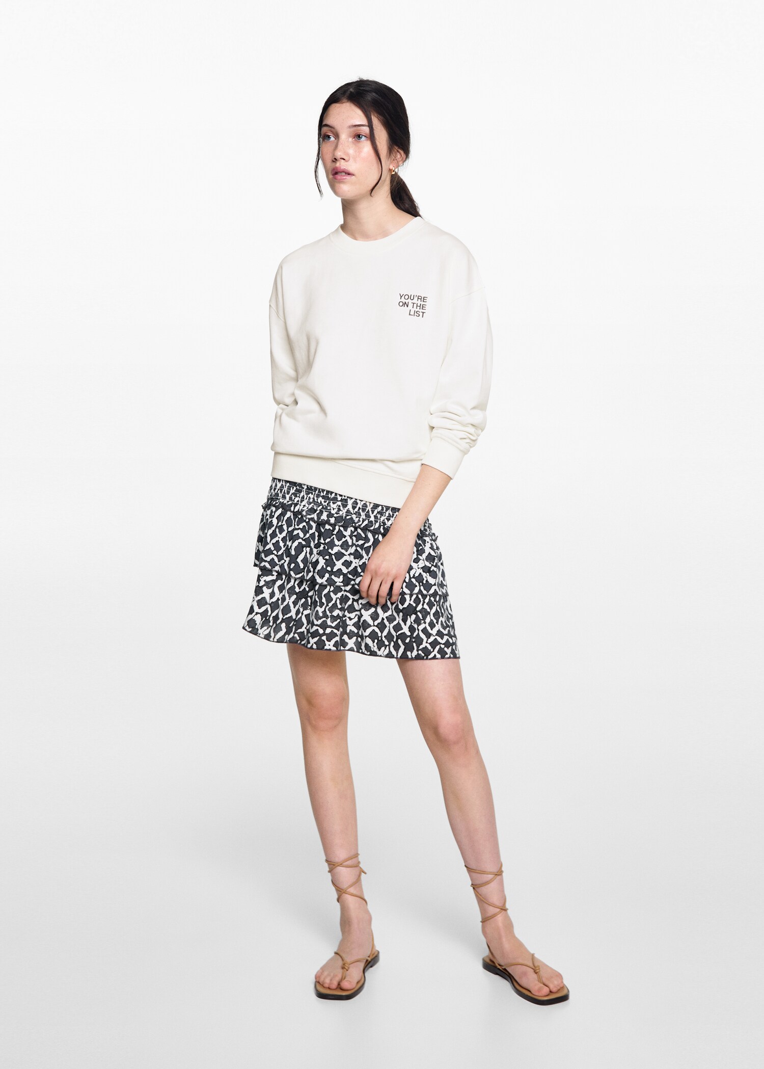 Sudadera mensaje estampado - Plano general
