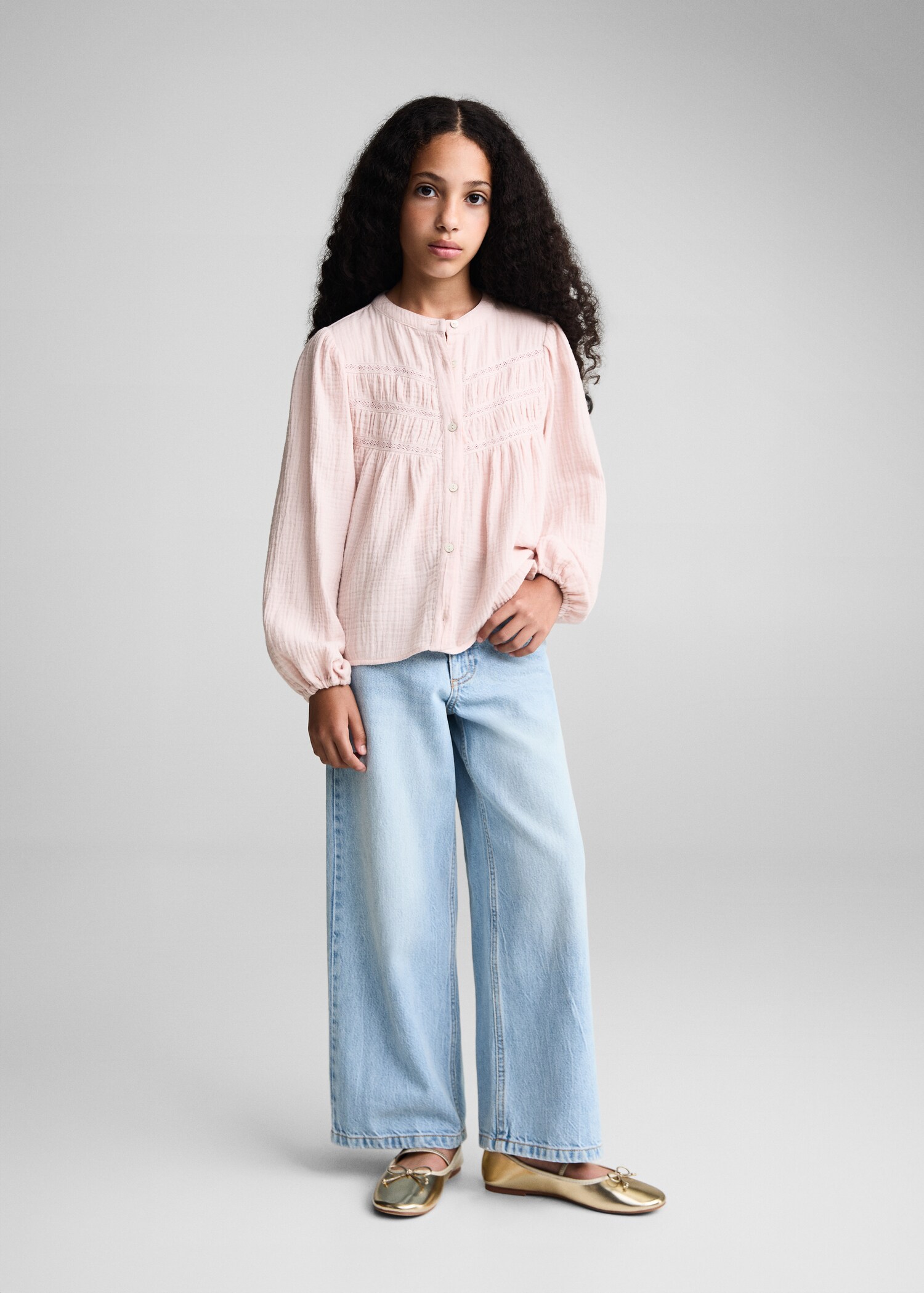 Blouse coton tissu plissé - Plan général