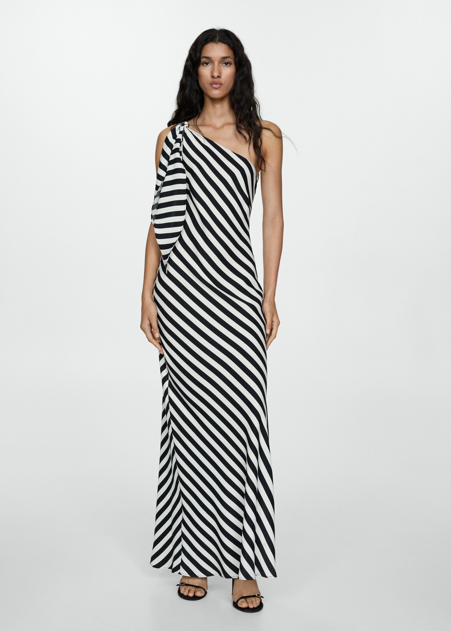 Striped asymmetrical dress - General plane