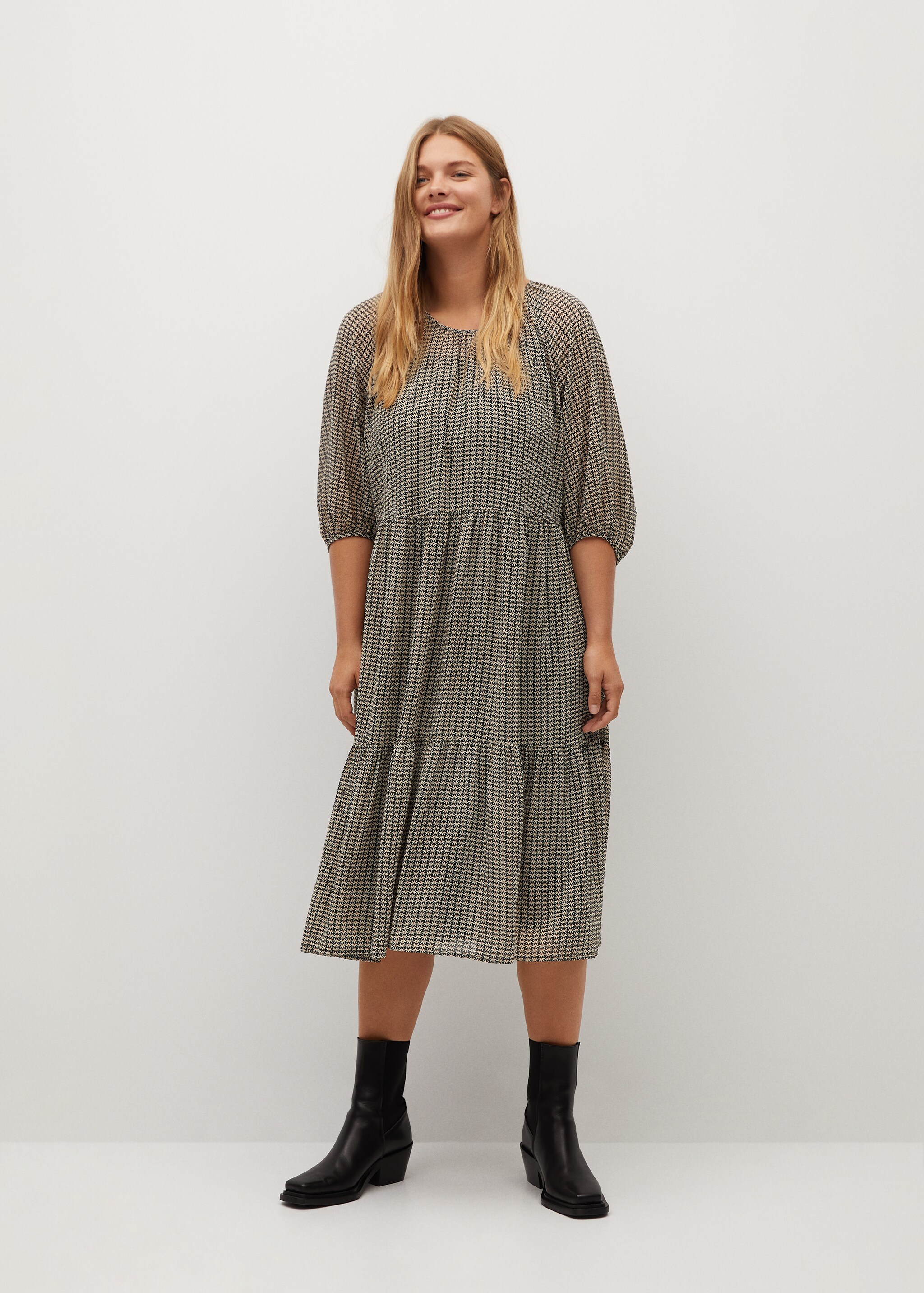 Midi printed dress - General plane