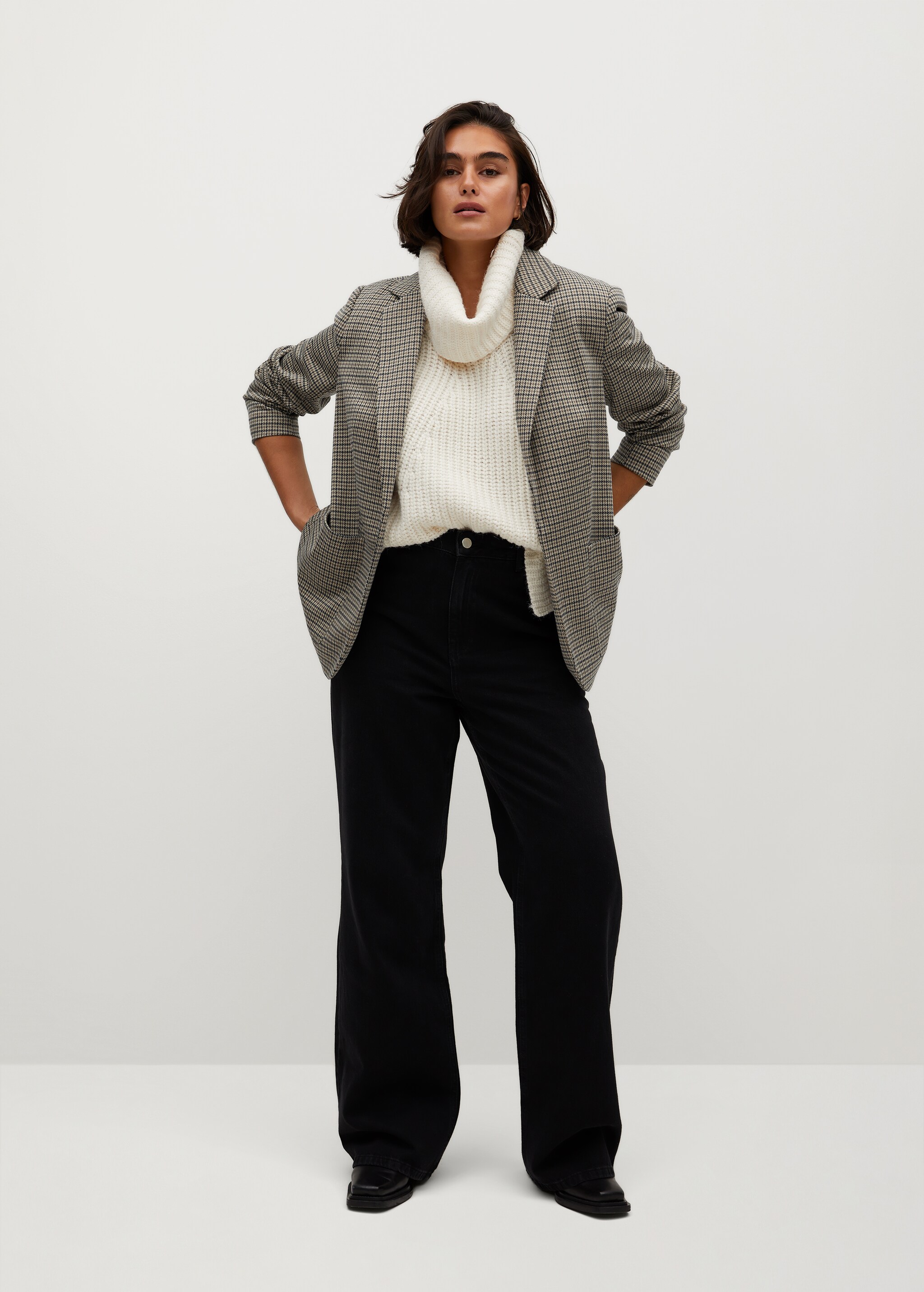Veste de costume micro pied-de-poule - Plan général