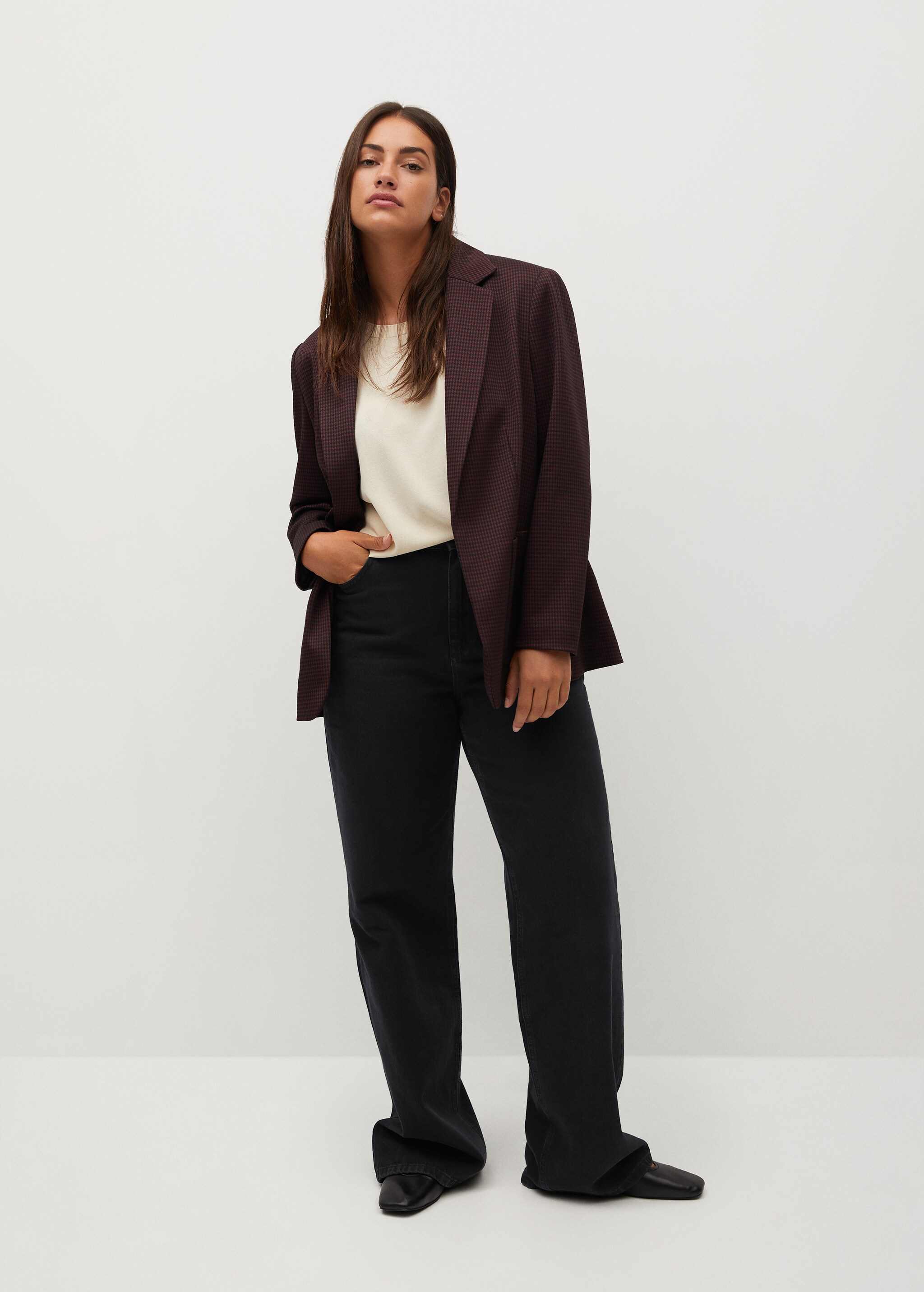 Veste de costume micro pied-de-poule - Plan général