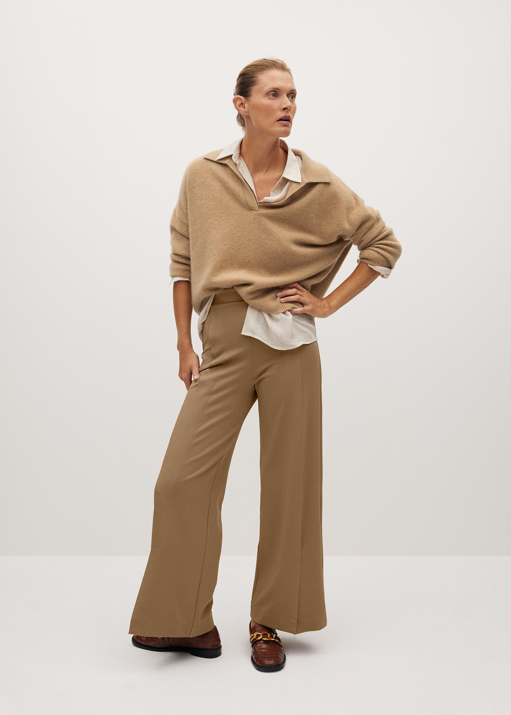 Pantalón recto pinzas - Plano general