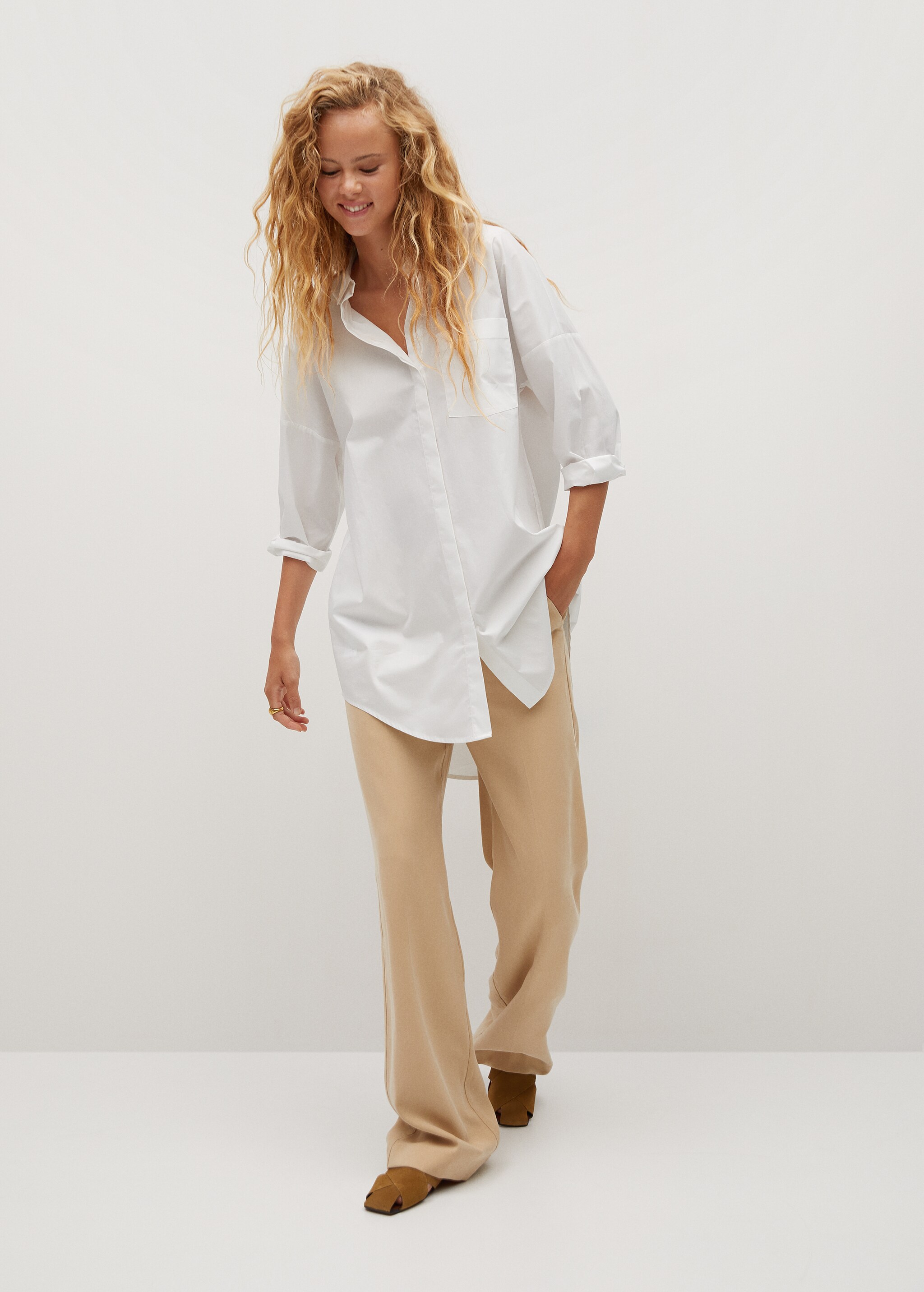 Oversize cotton shirt - General plane