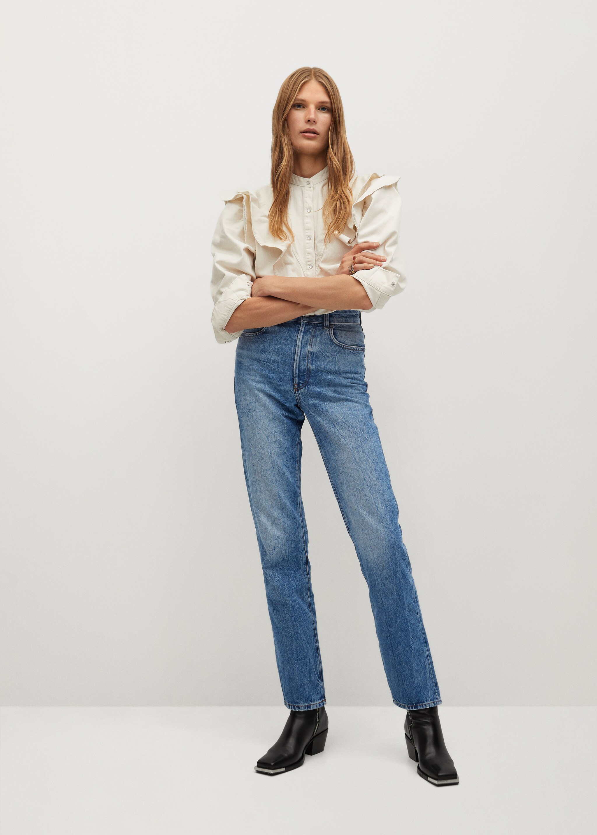 Relaxed Jeans in Used-Optik - Allgemeine Ansicht