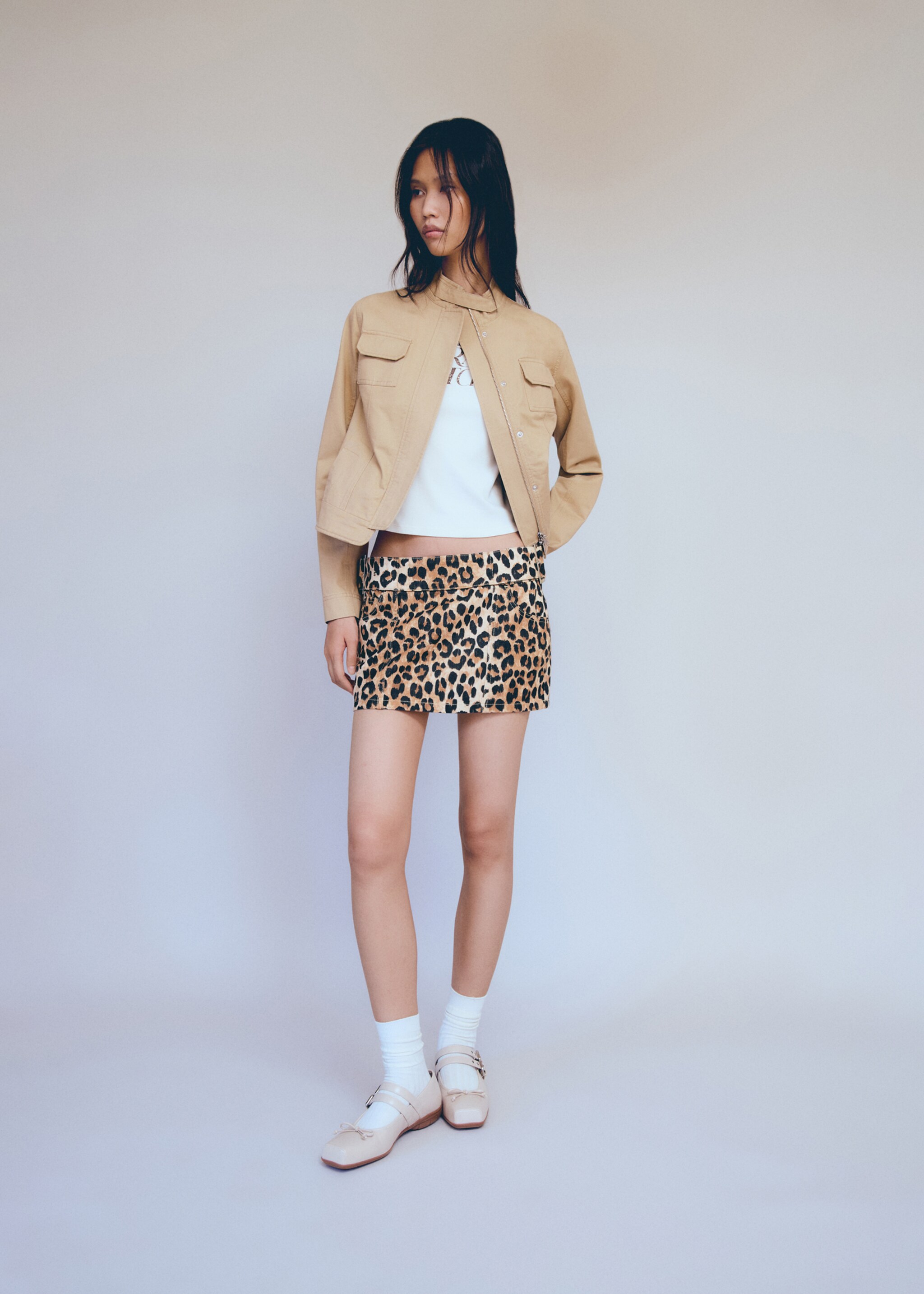 Pockets denim jacket - General plane
