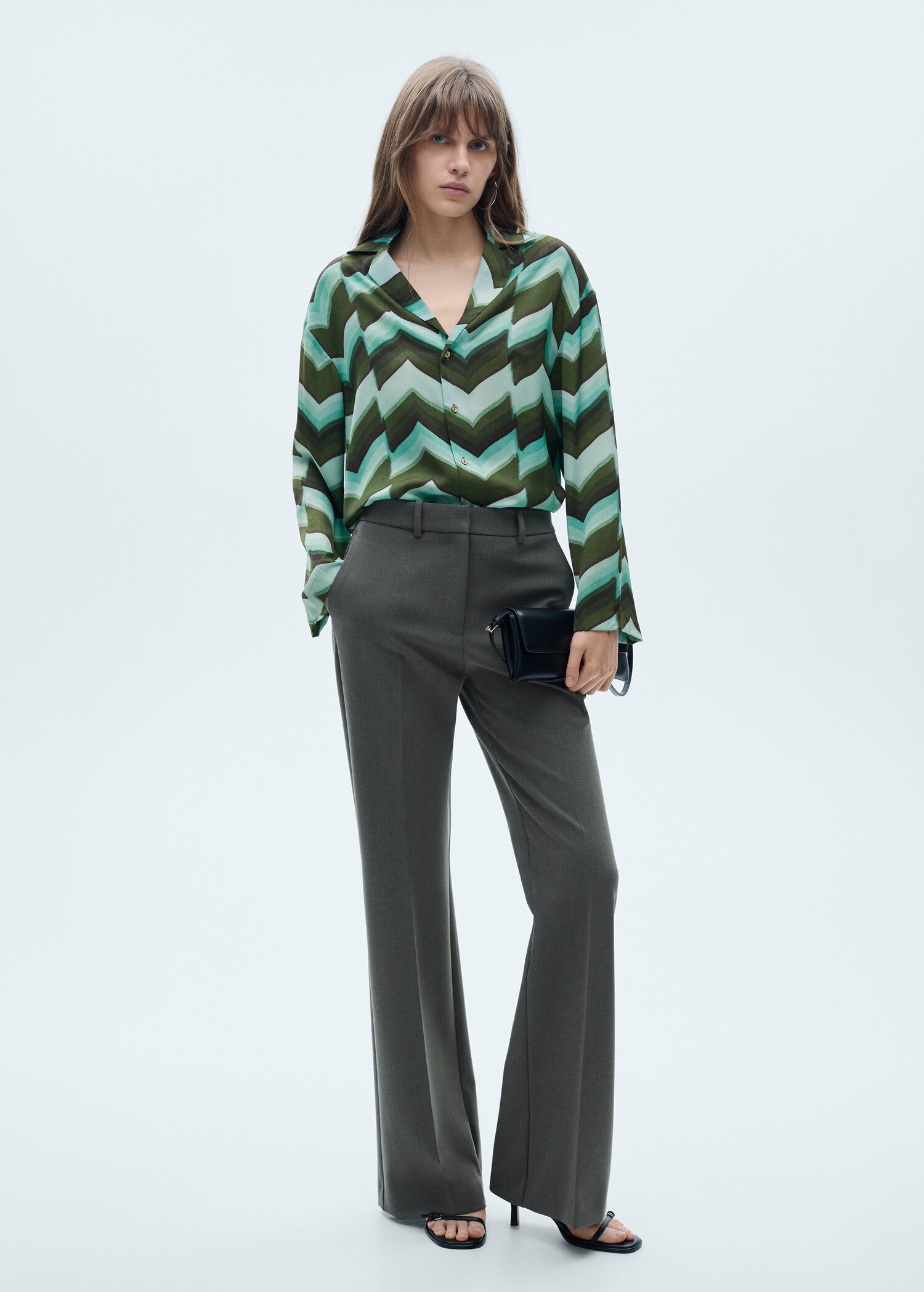 Printed flowy shirt - General plane