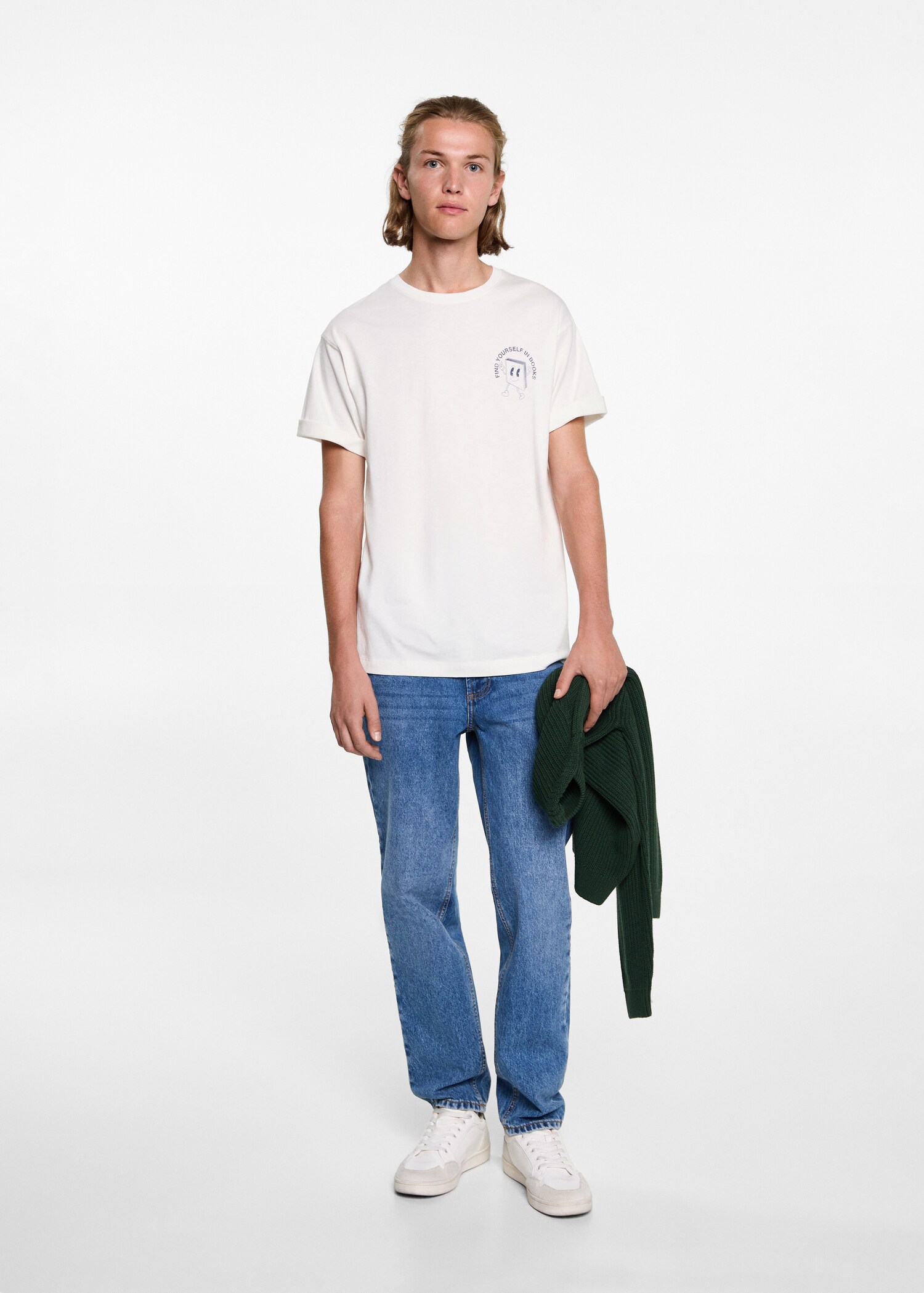 Bedrukt oversized T-shirt - Overzichtstekening