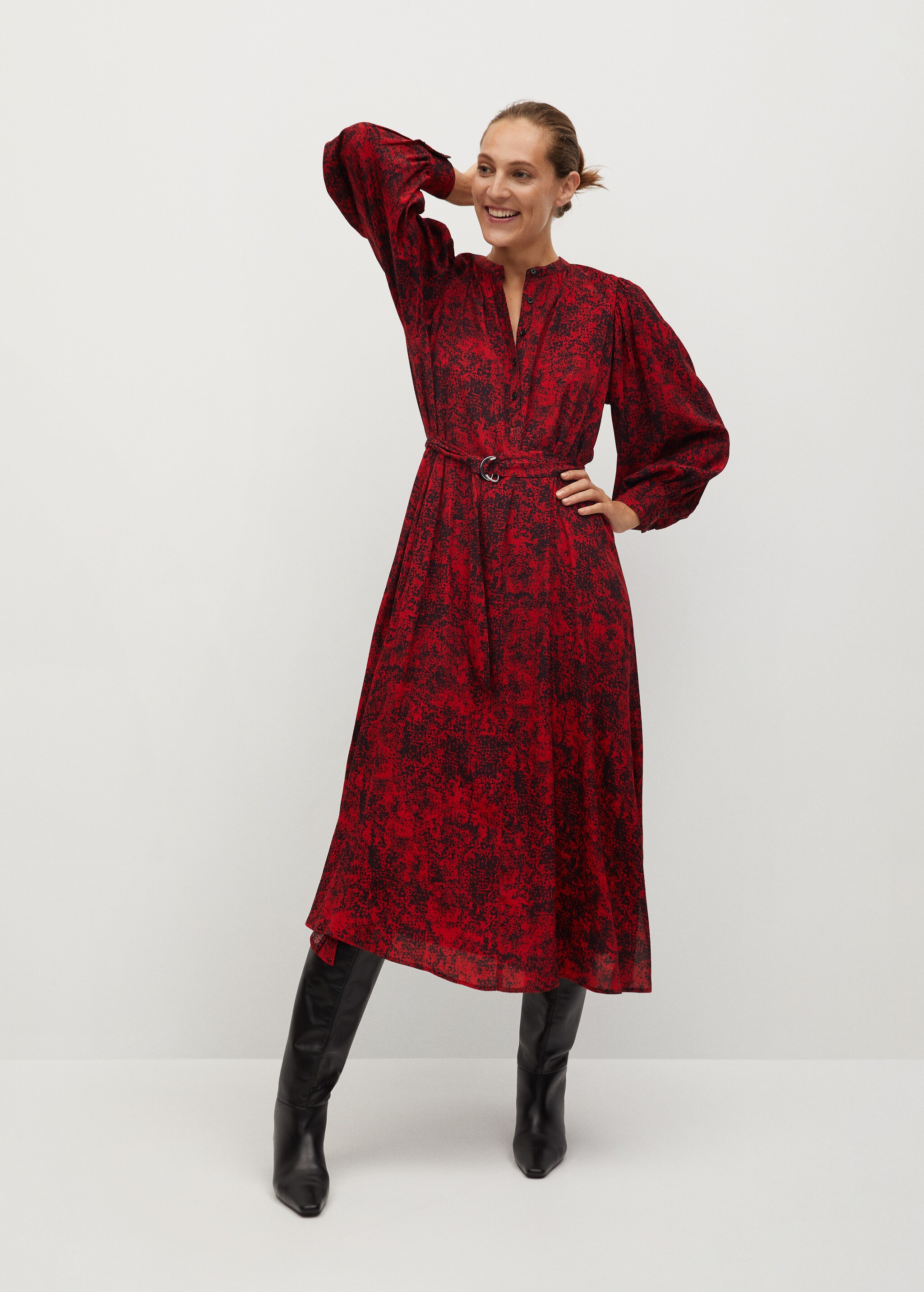Vestido fluido estampado - Plano general