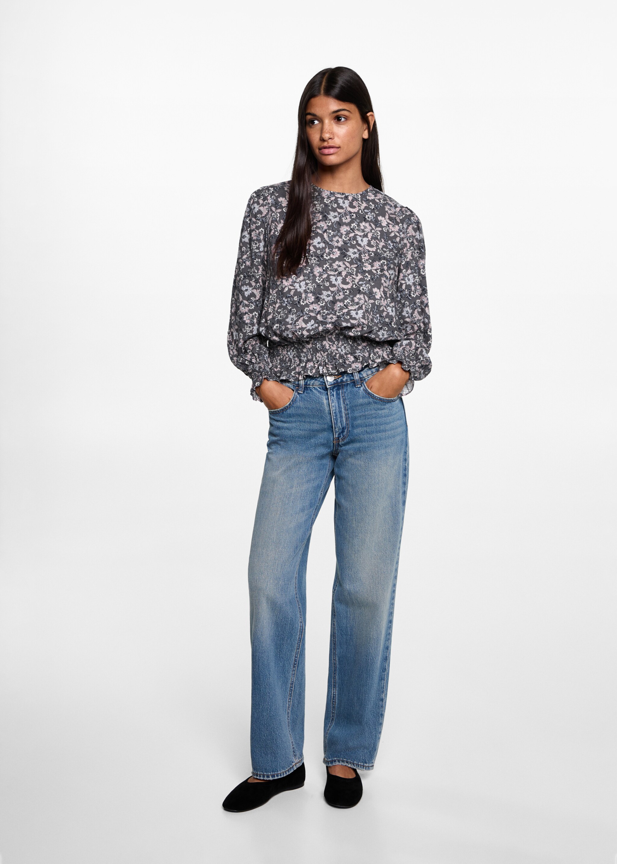Floral print blouse - General plane, Pink. Ref: 77077671-00.