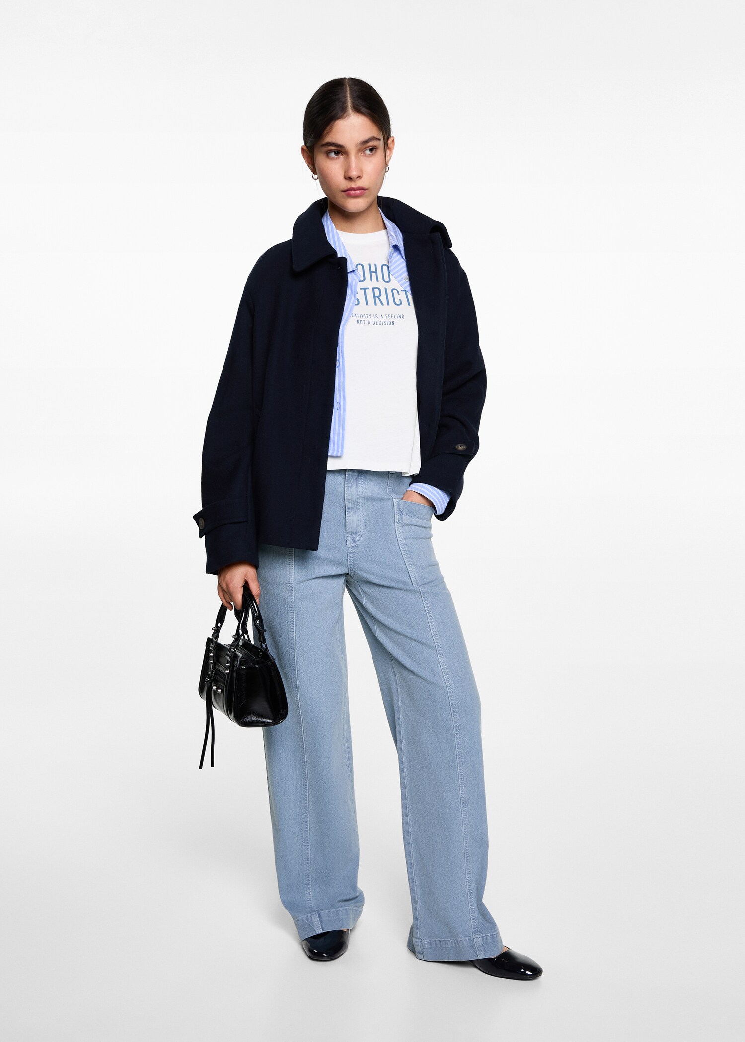 Culotte jeans with pockets - General plane